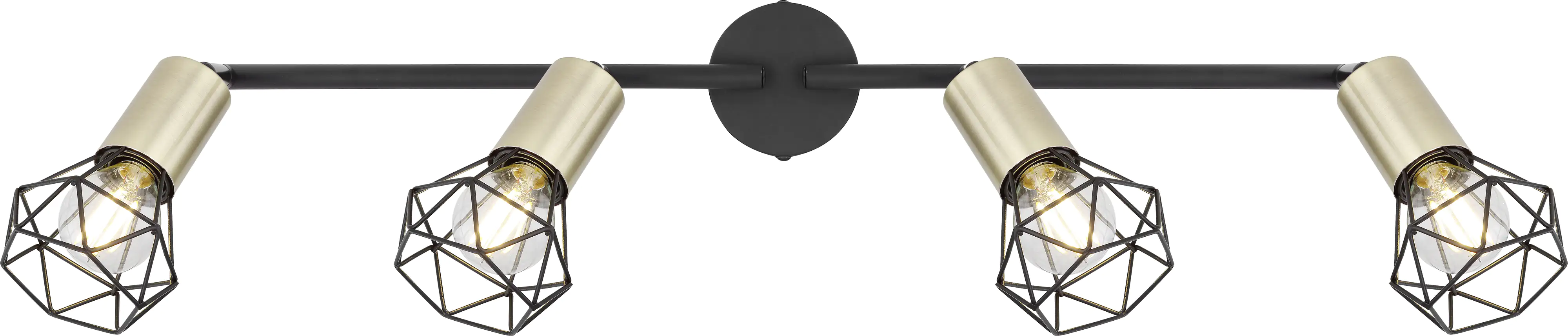 Globo 4er Spot Xara l schwarz-messing 60 x 8 cm E14, max.40 W Globo 4er Spot Xara l schwarz-messing 60 x 8 cm E14, max.40 W