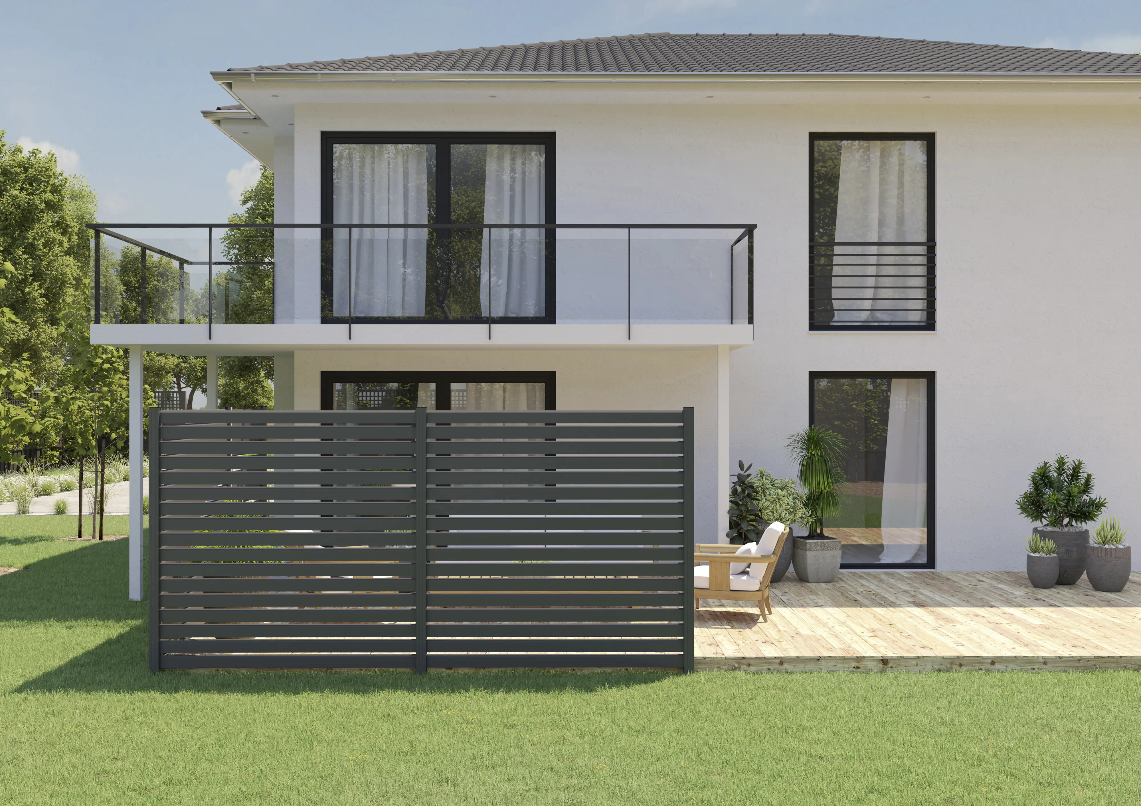 Ambiente Alu-Zaun Rhombus 90 MIDI B x H: 120 cm x 120 cm 22 mm stark Ambiente Alu-Zaun Rhombus 90 MIDI B x H: 120 cm x 120 cm 22 mm stark