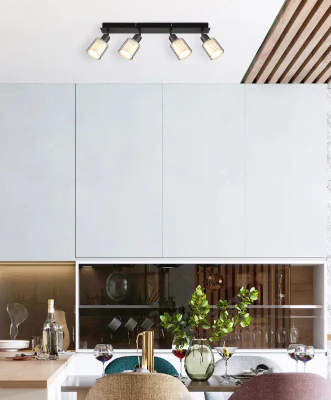 Globo Strahler Villegas 56 x 18,6 cm L x H schwarz-chrom matt