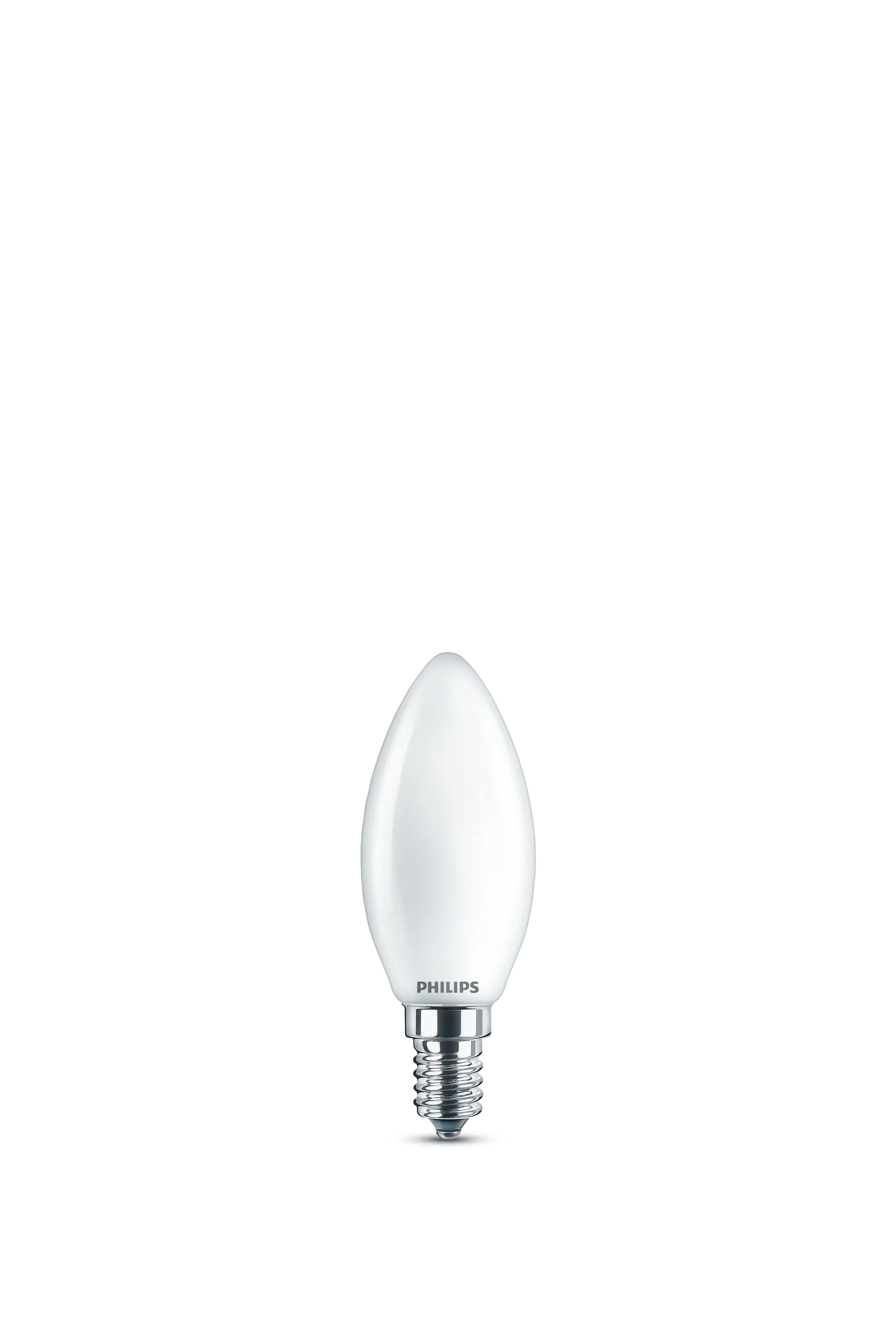 Philips LED-Leuchtmittel Filament Kerzenform B35 E14 4,3W neutralweiß matt