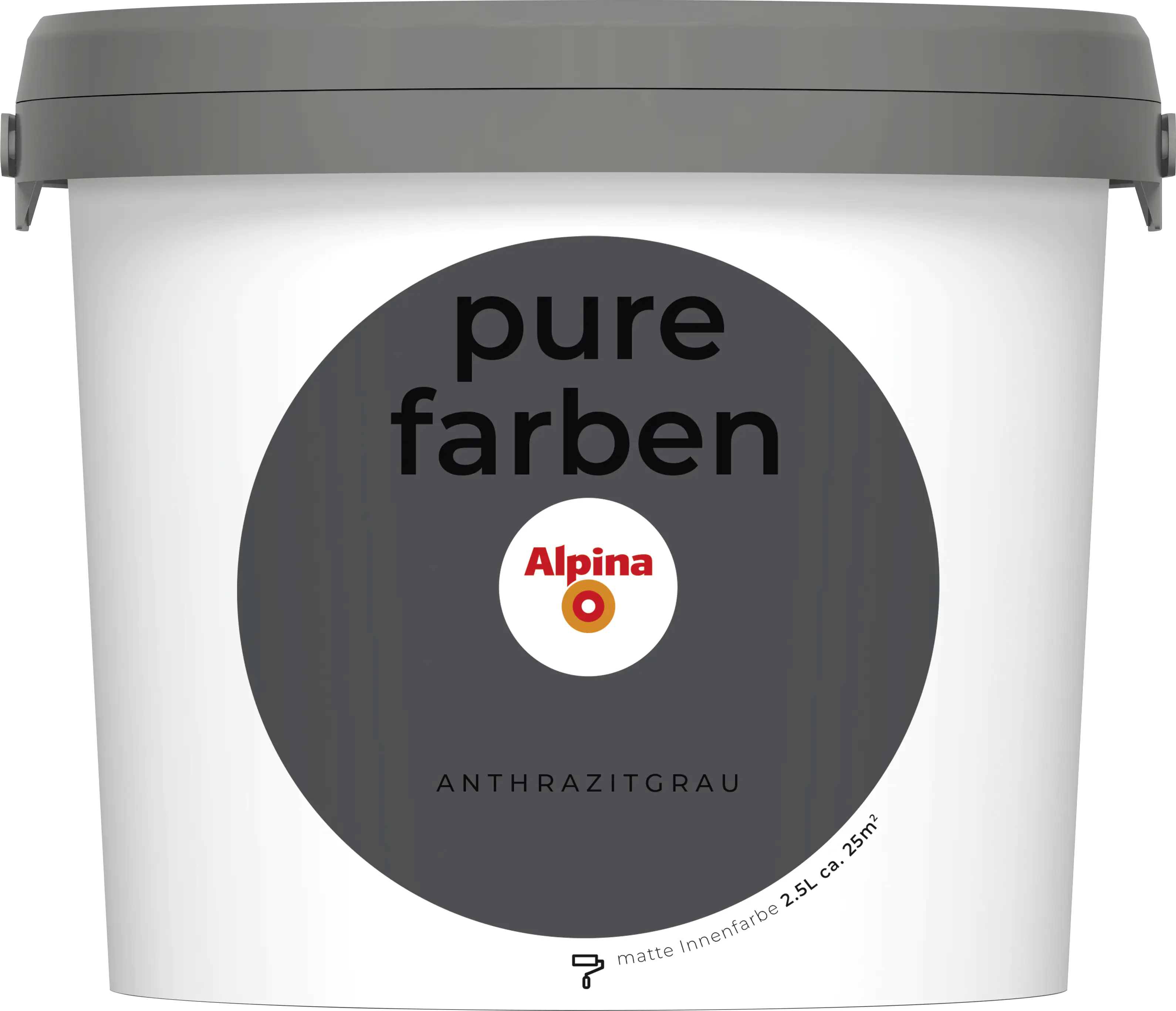 Alpina Pure Farben Wandfarbe anthrazitgrau 2,5 L Alpina Pure Farben Wandfarbe anthrazitgrau 2,5 L