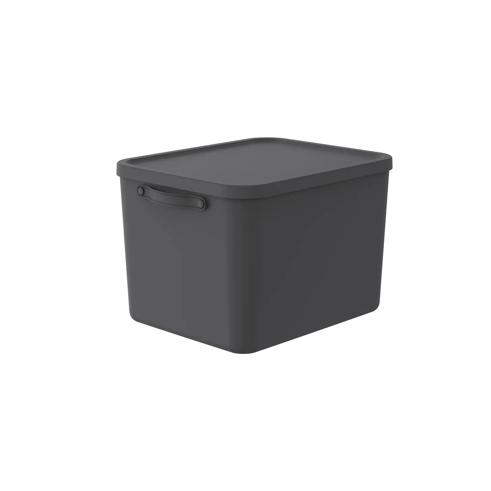 Rotho Aufbewahrungsbox Mythen mit Deckel charcoal schwarz 52,3 x 40,5 cm 55 L