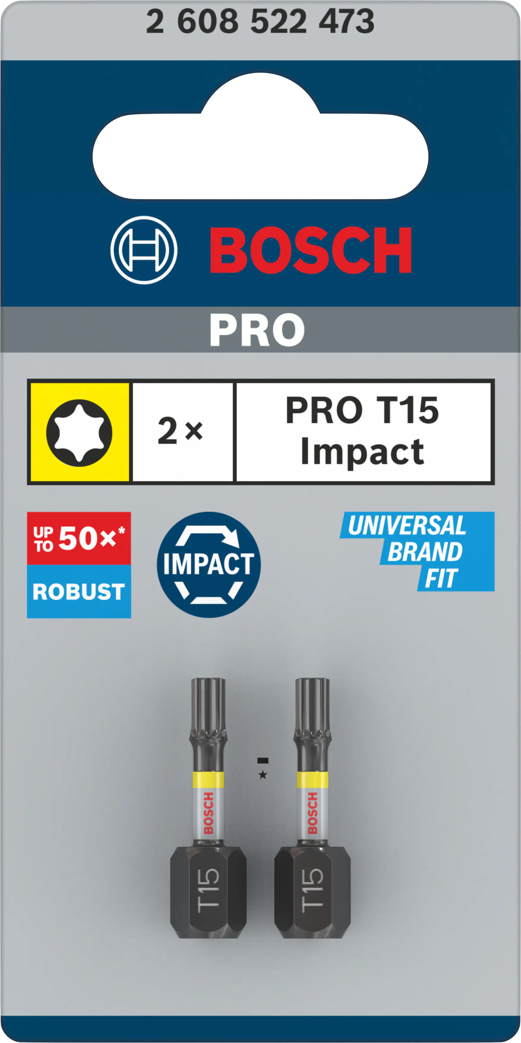 Bosch PRO Impact Bit T15 25 mm 2-teilig Bosch PRO Impact Bit T15 25 mm 2-teilig