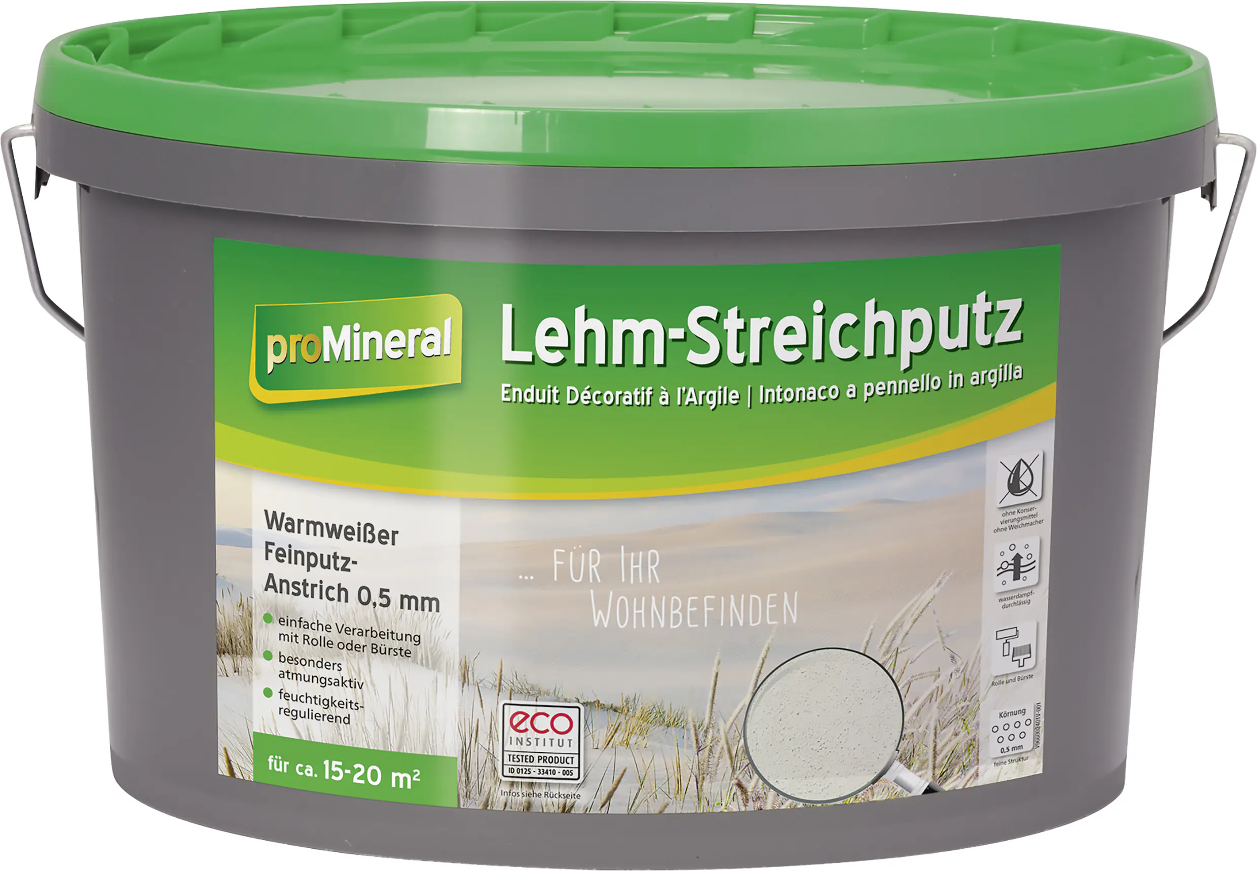 proMineral Lehm-Streichputz warmweiß 7 kg