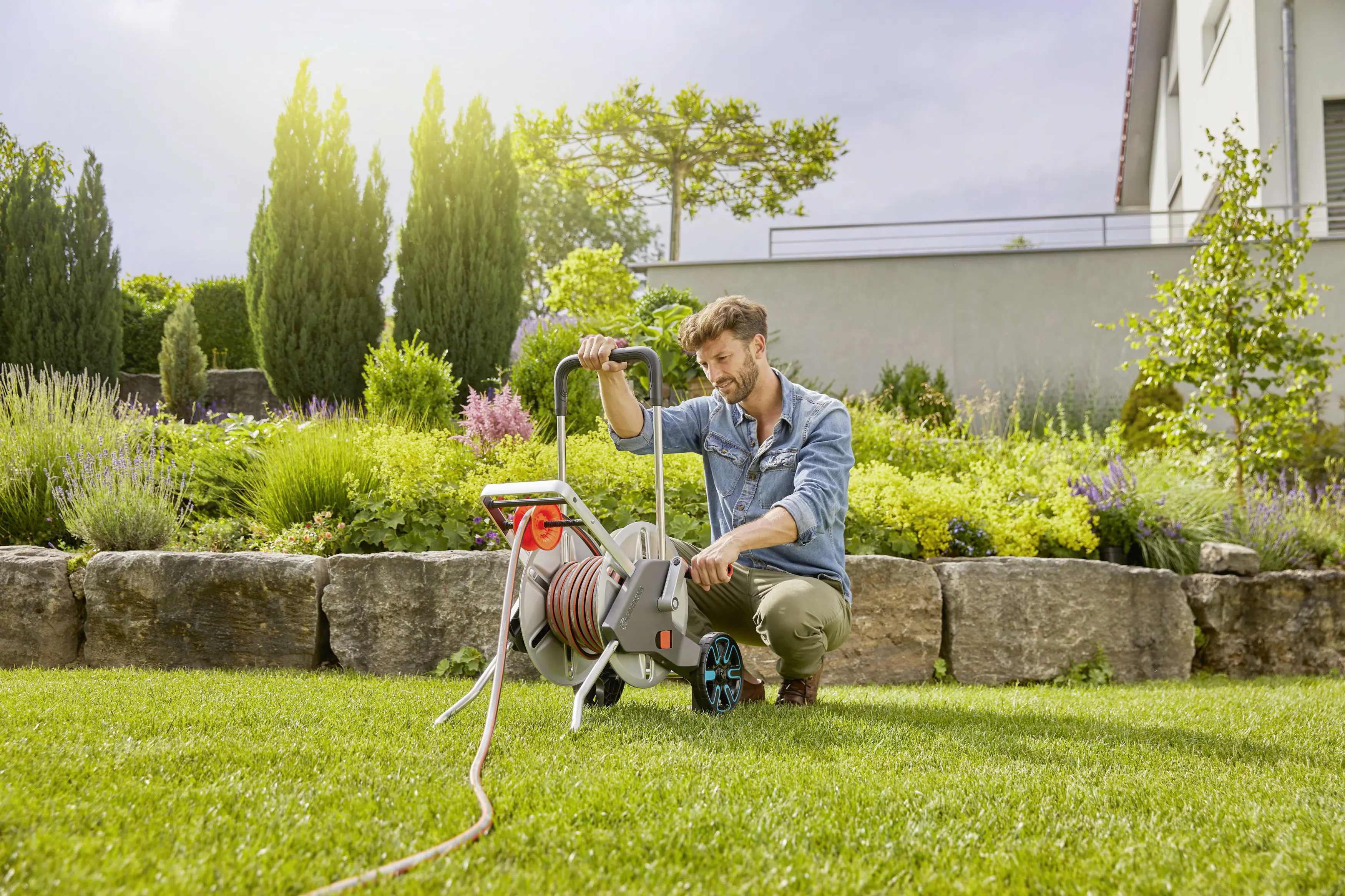 Gardena Schlauchwagen CleverRoll M Easy Metall Set
