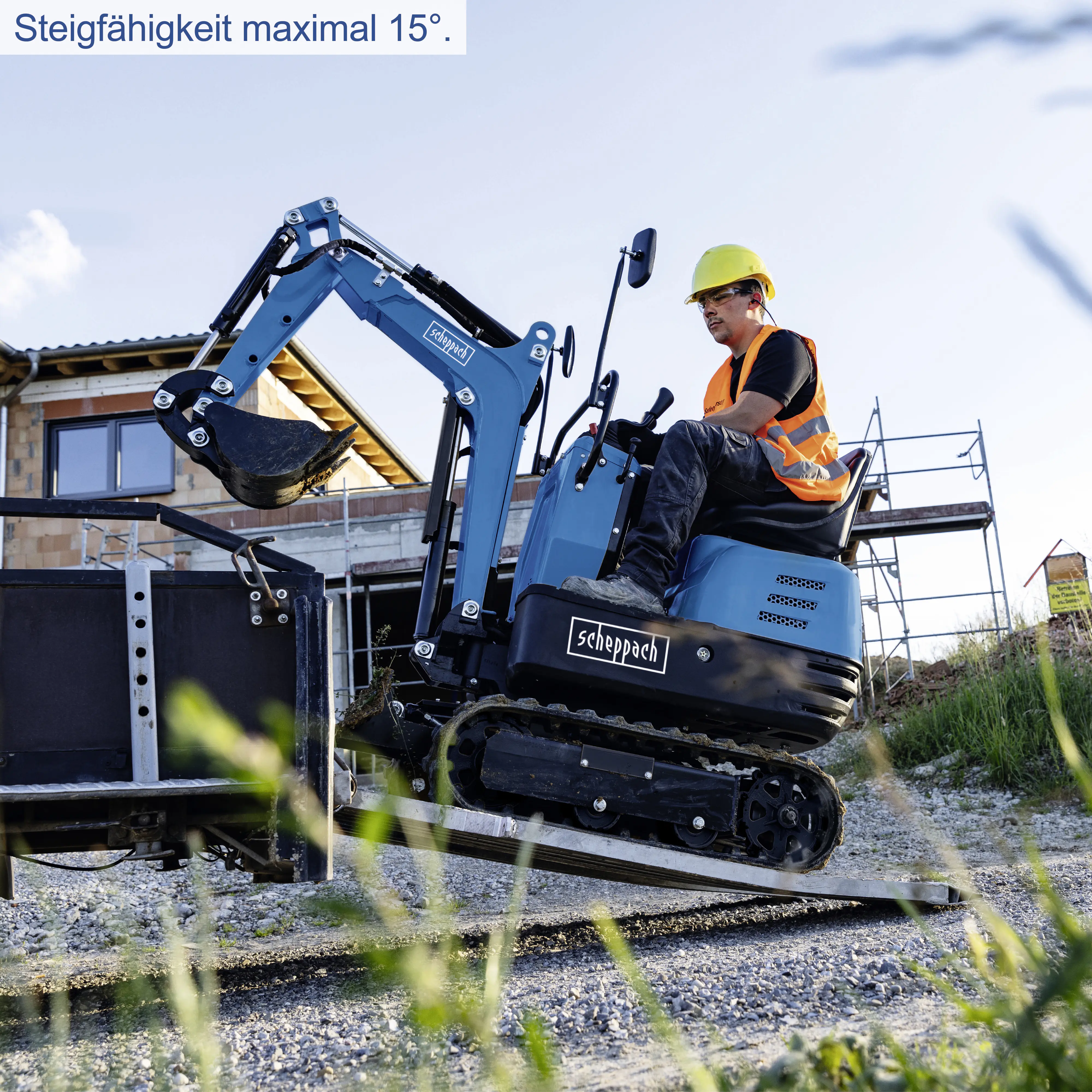 Scheppach Mini-Bagger EXC815 69 cm Spurbreite 8,5 PS