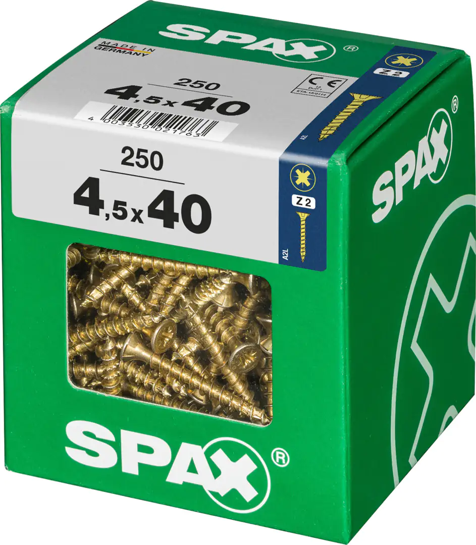 Spax Universalschrauben 4.5 x 40 mm PZ 2 - 250 Stk.