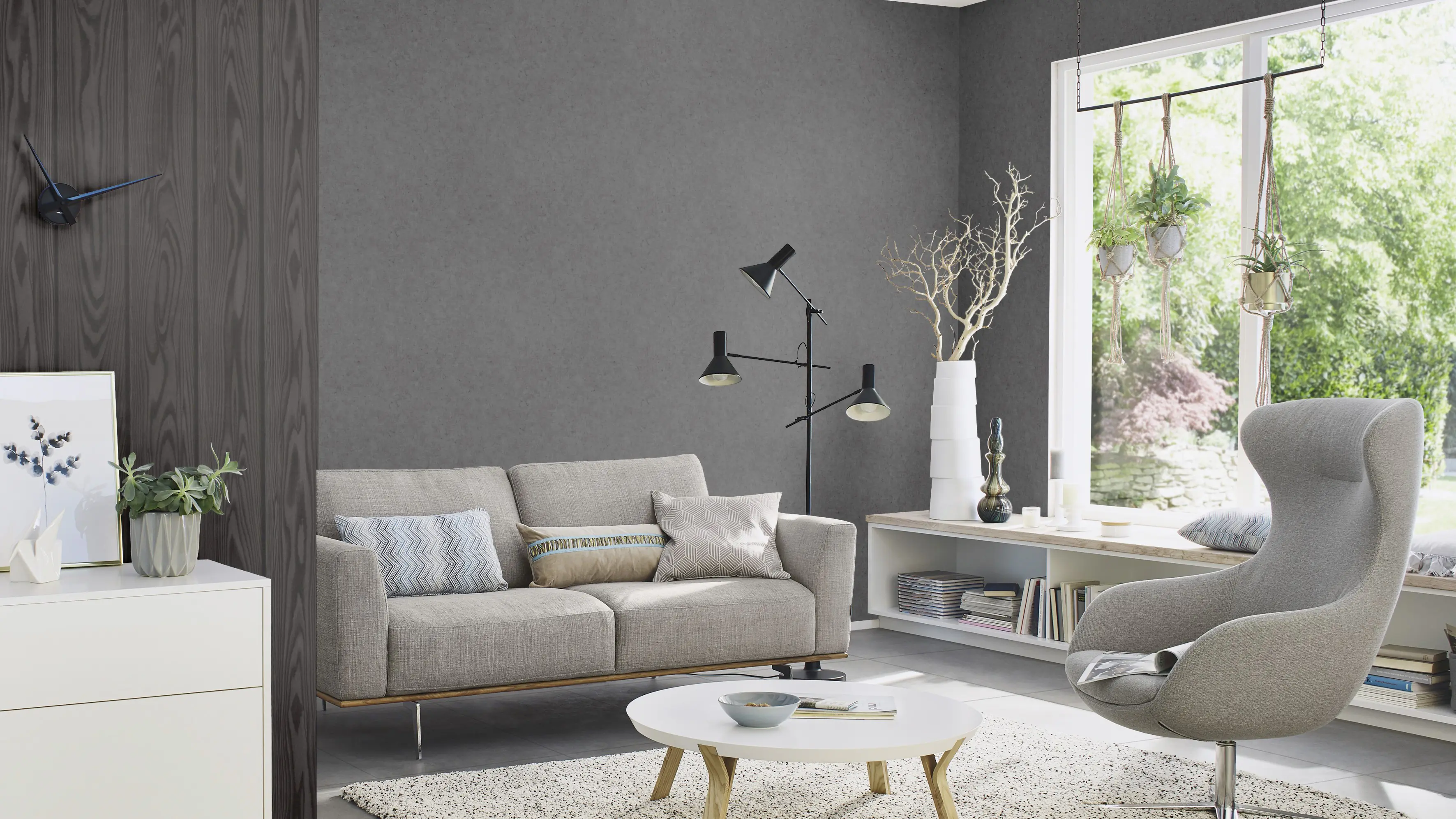 Rasch Vliestapete 499544 Schwarz-Anthrazit Muster & Motive 10,05 m x 0,53 m