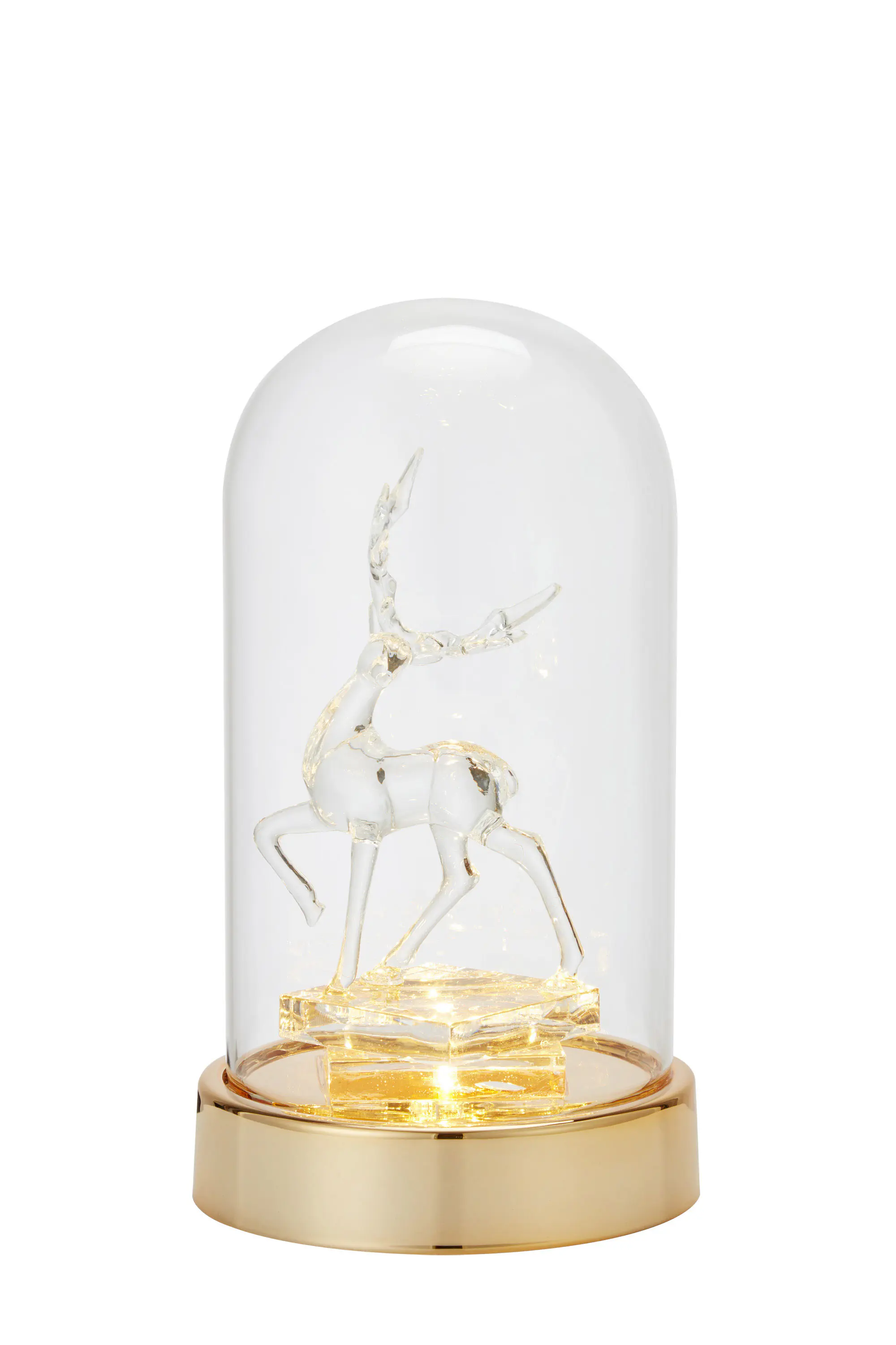 Markslöjd LED Rentier Isla batteriebetrieben Messing 20 x 35,8 cm transparent-gold
