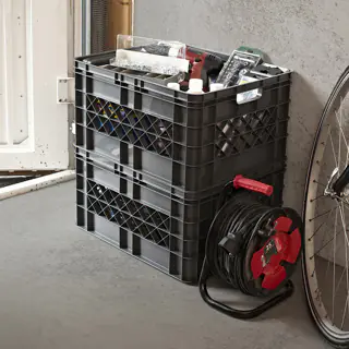 Sunware offene Aufbewahrungsbox Square 52L anthrazit 50 x 40 x 26 cm Sunware offene Aufbewahrungsbox Square 52L anthrazit 50 x 40 x 26 cm