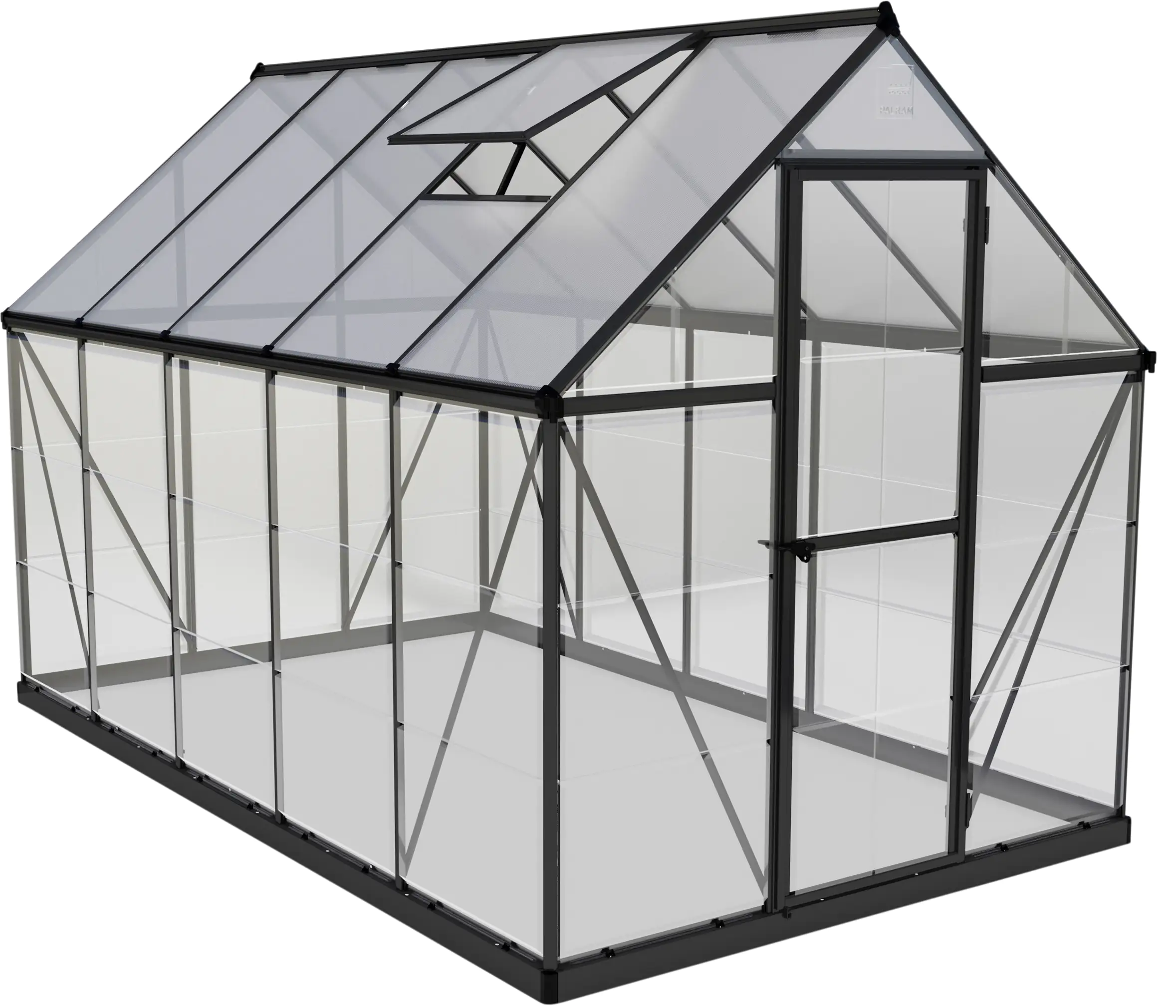 Canopia Gewächshaus Hybrid 6x10 anthrazit 185 x 306 x 208 cm