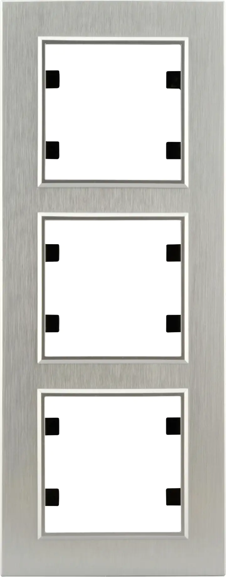 Unitec Abdeckrahmen 3-fach LUMIA, Metall silber Unitec Abdeckrahmen 3-fach LUMIA, Metall silber