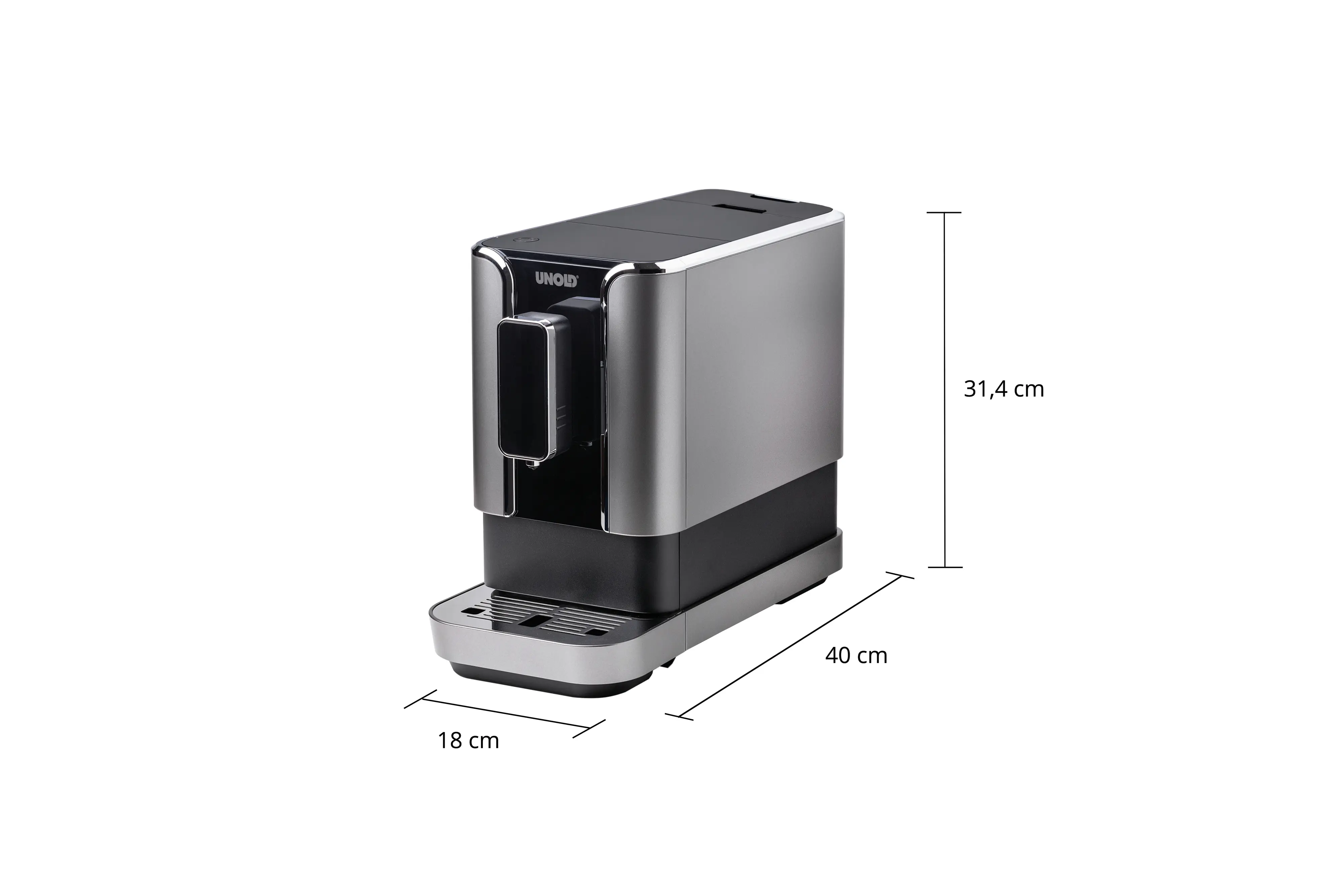 Unold Kaffeevollautomat LUCA 28835 19 Bar 1,2 L schwarz/silber