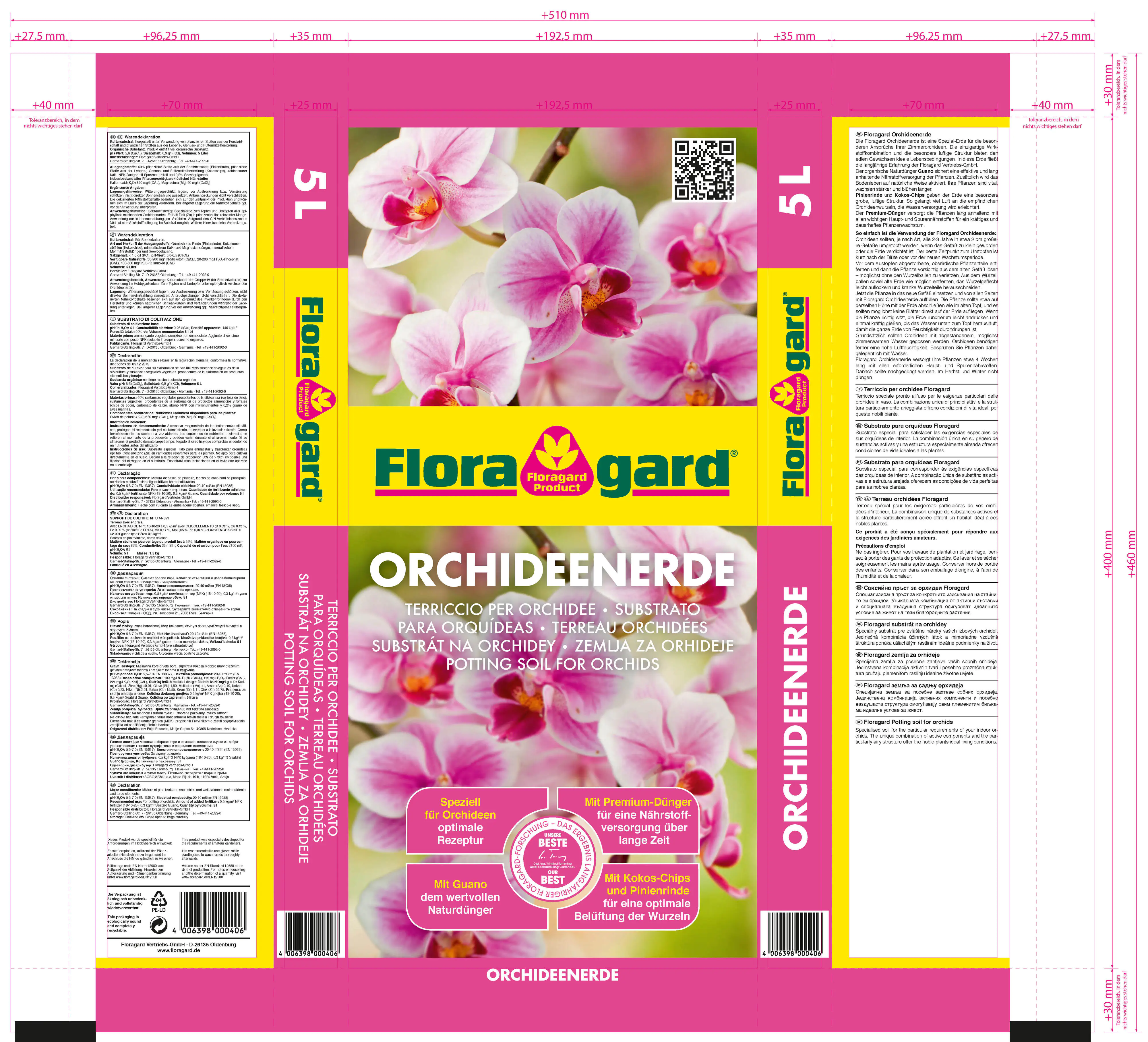Floragard Orchideenerde 5 L Floragard Orchideenerde 5 L