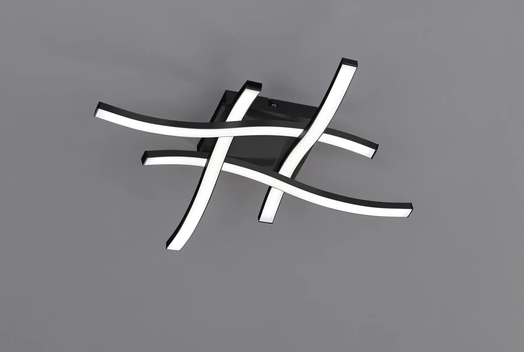 Reality LED Deckenleuchte Route schwarz - matt