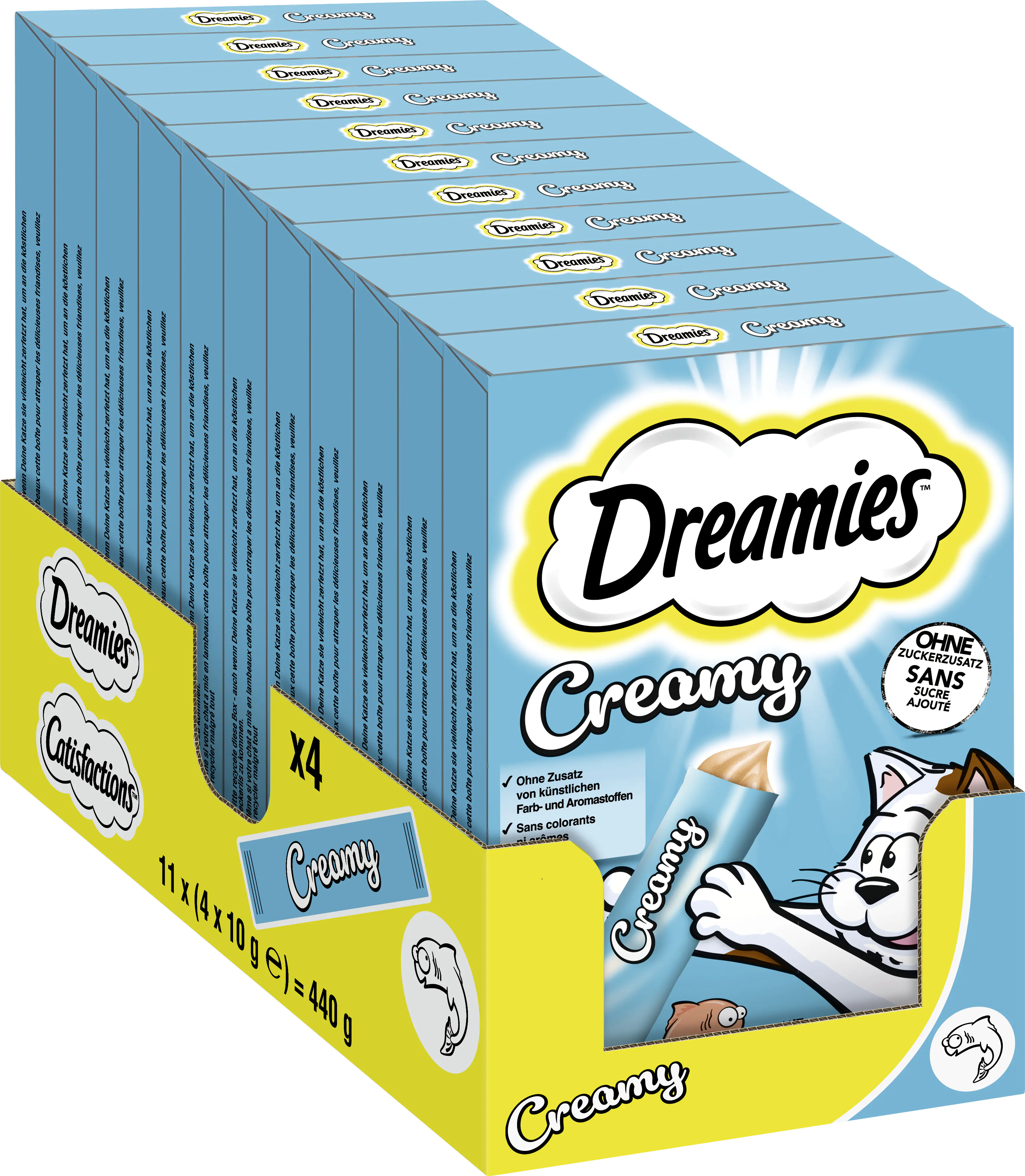 Dreamies Creamy Snacks mit Lachs Katzensnack 4 x 10 g Multipack Dreamies Creamy Snacks mit Lachs Katzensnack 4 x 10 g Multipack