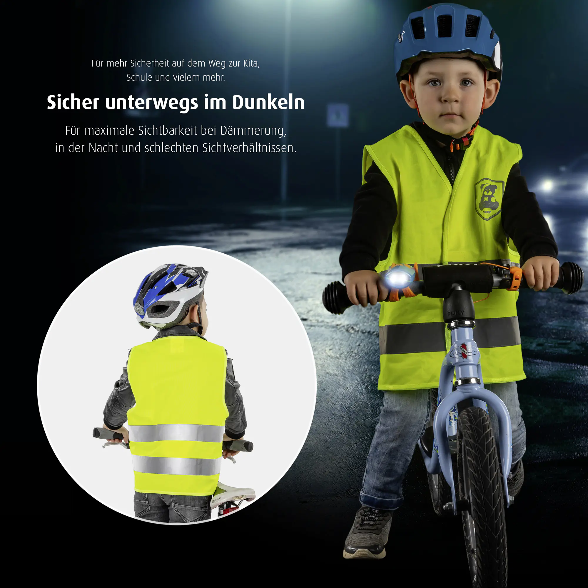 Reer Kinder-Warnweste MyBuddyGuard Größe S (ca. 49 x 47 cm) Reer Kinder-Warnweste MyBuddyGuard Größe S (ca. 49 x 47 cm)