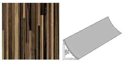 Getalit Wandanschlußsystem Plus 300 cm, 20 x 30 mm, Butcherblock-Optik