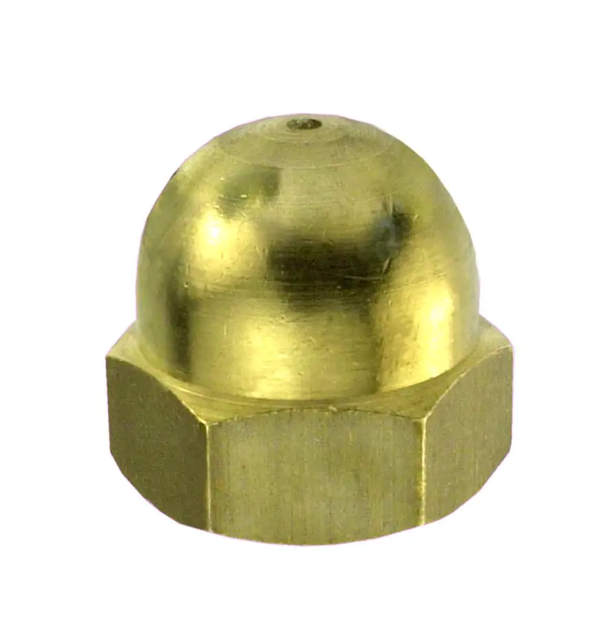 Hutmuttern M8 Messing - 6 Stk.