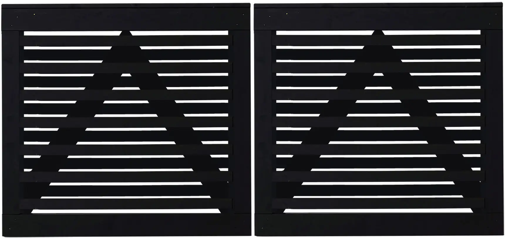 Plus Doppeltor Osaka 200 x 93 cm RAL 9005 Schwarz