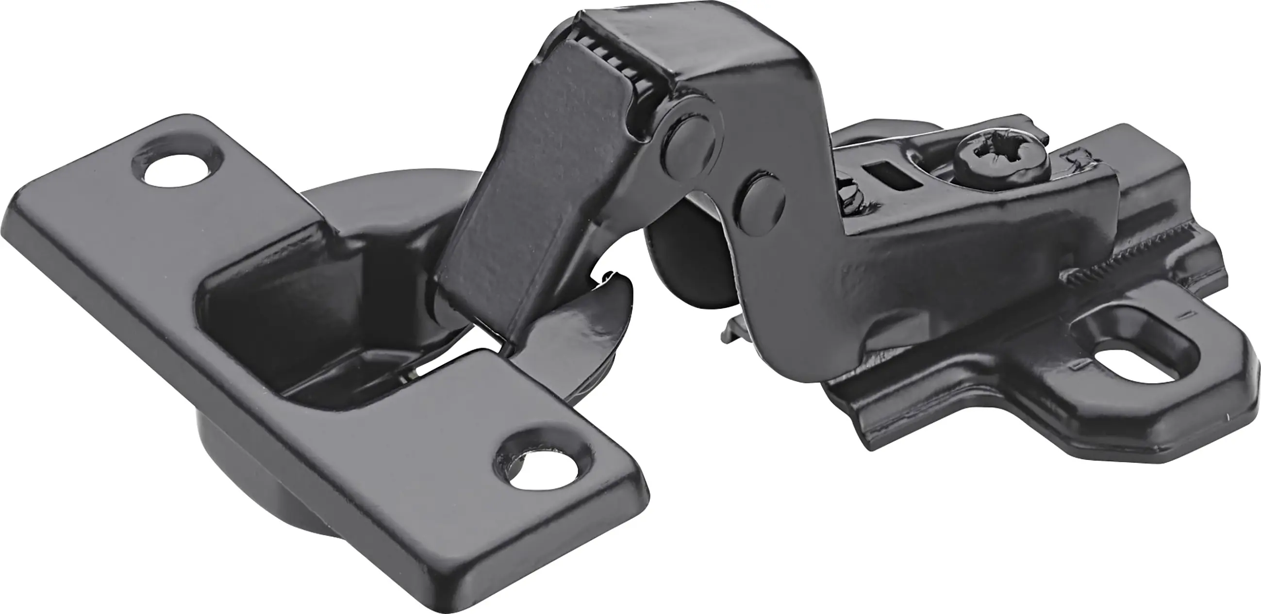 Hettich Topfscharnier SlideOn Stahl zum Aufschrauben innenlegend Ø 35 mm schwarz