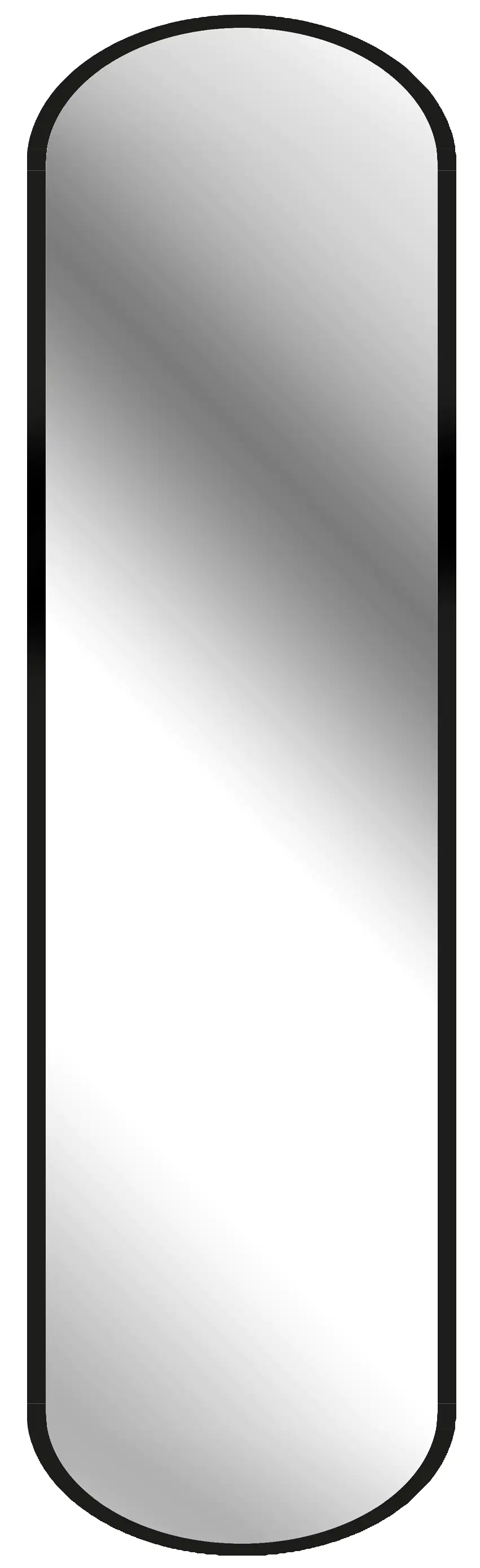 Wandspiegel Oval schwarz 30x120 cm