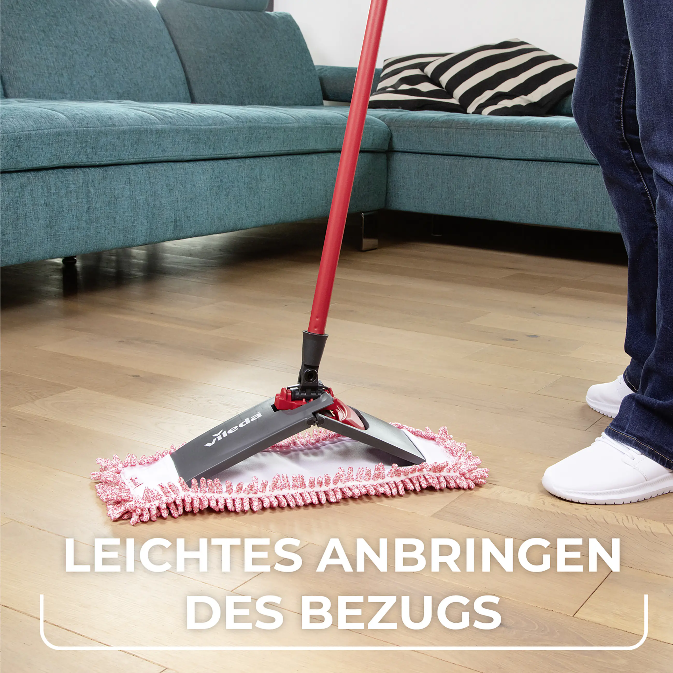 Vileda Ersatzwischbezug für Bodenwischer Pet Pro Microfibre Universal