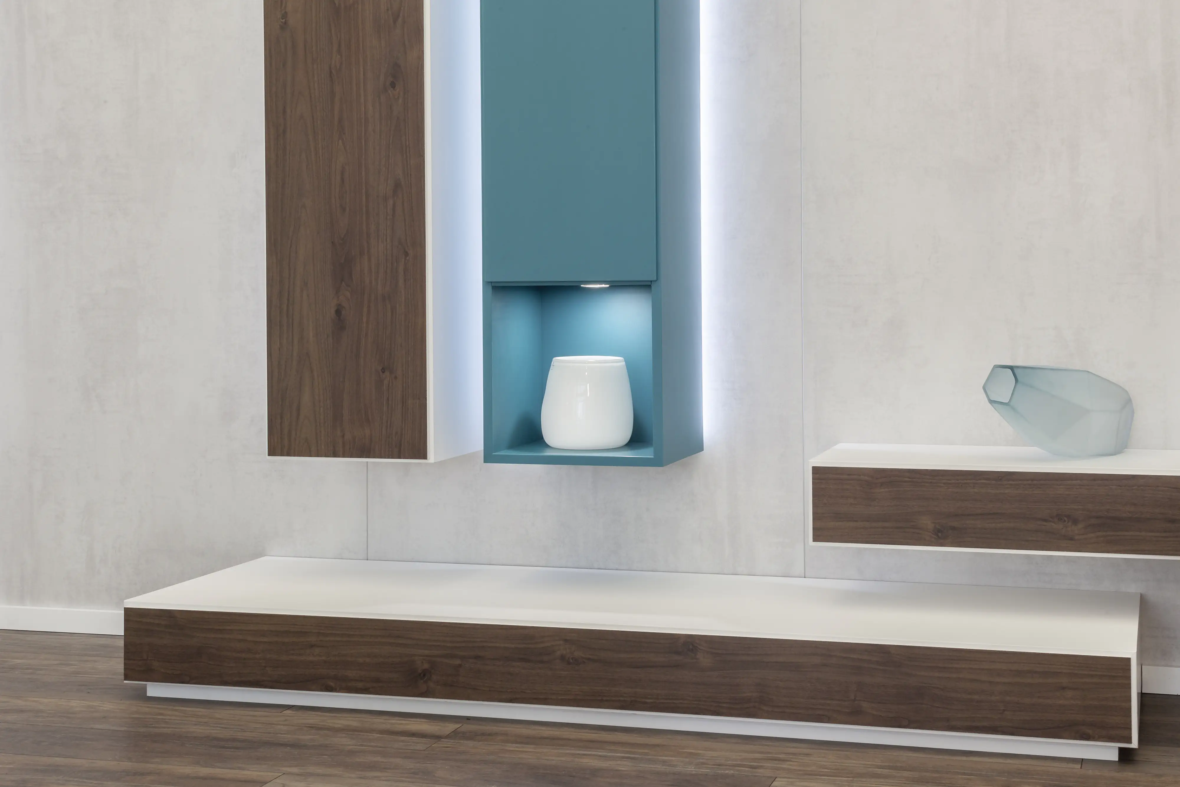 Nischenrückwand Beton Art Perlgrau 410 cm, 640 x 15 mm Nischenrückwand Beton Art Perlgrau 410 cm, 640 x 15 mm