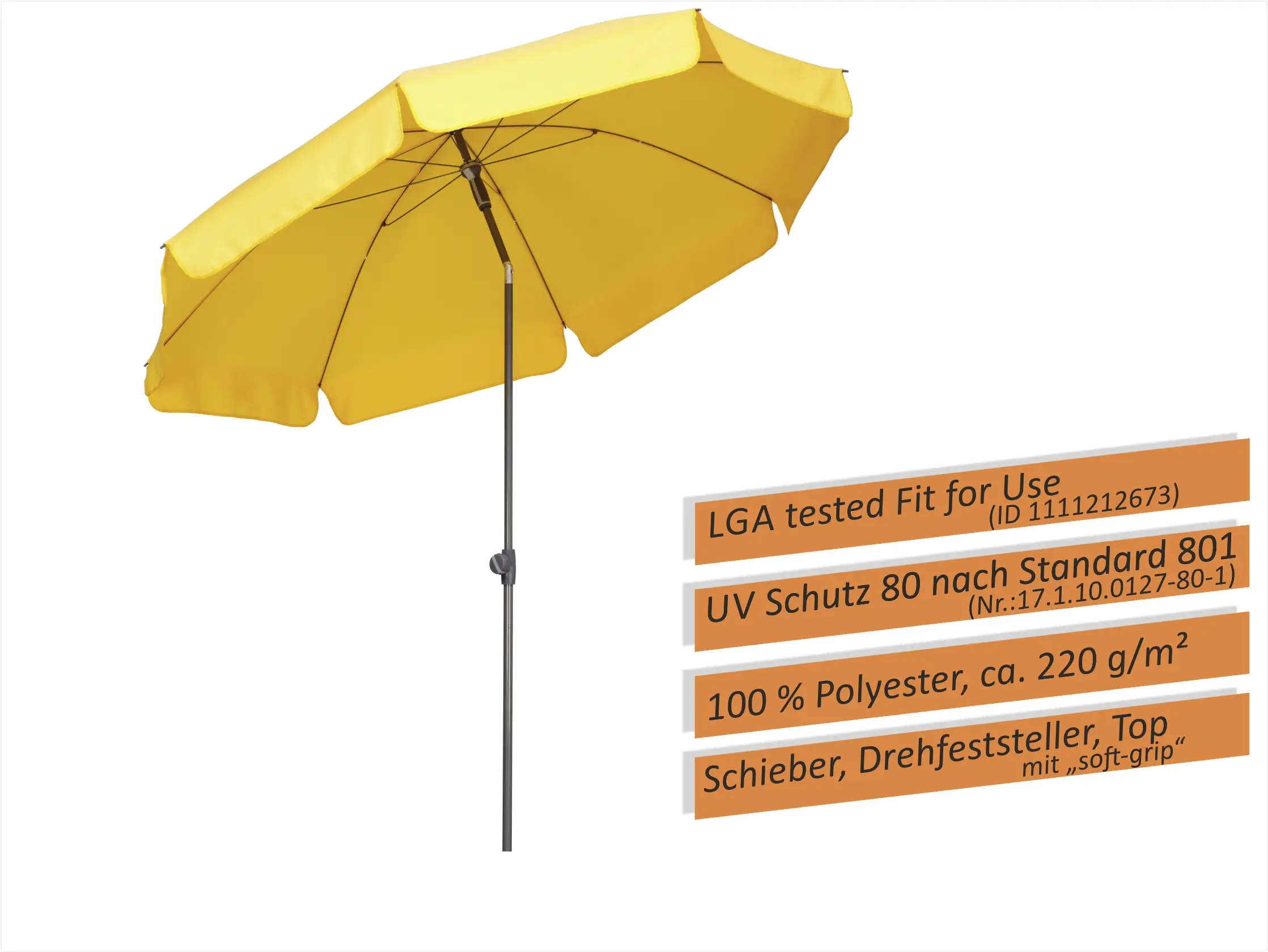 4000570753043_2316246 Schneider Sonnenschirm Aquila goldgelb Ø 200 cm