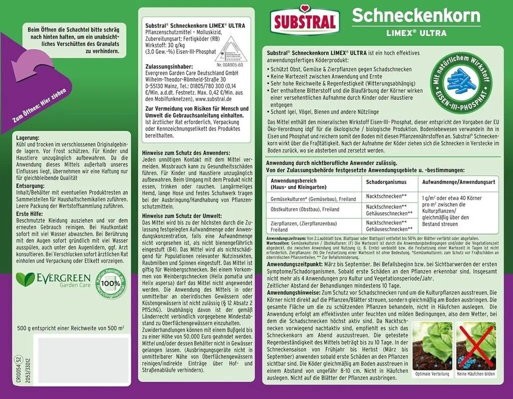 Substral Schneckenkorn Limex Ultra 2 x 500 g 