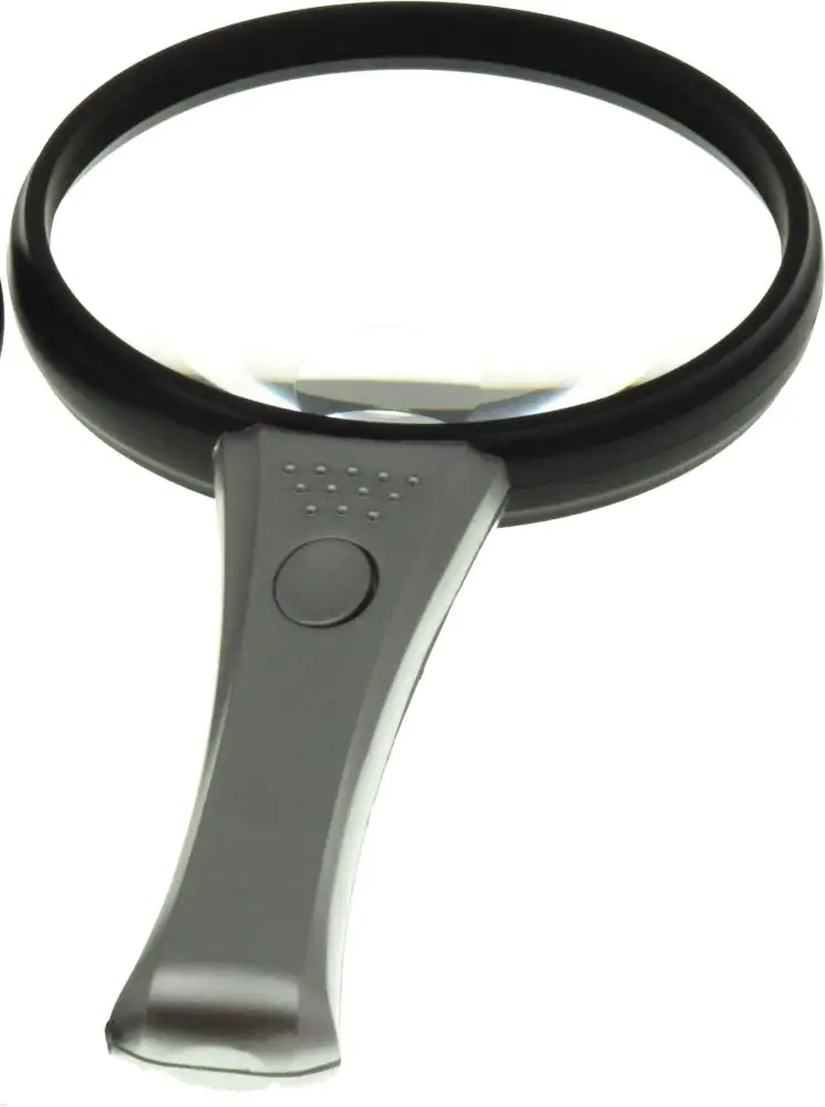 Digiphot Handlupe HL-20 2-fach Vergrößerung, 4-fach Spot, LED