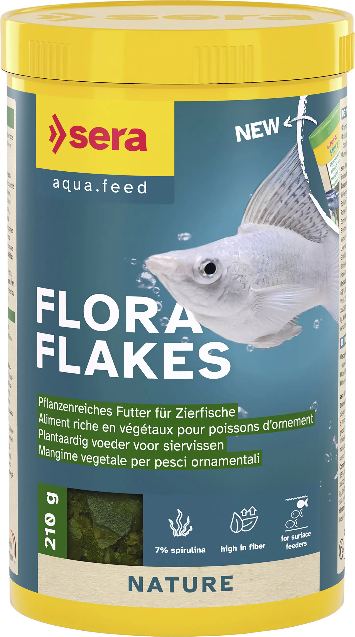 Sera pflanzenreiches Fischfutter Flora Flakes 1 L