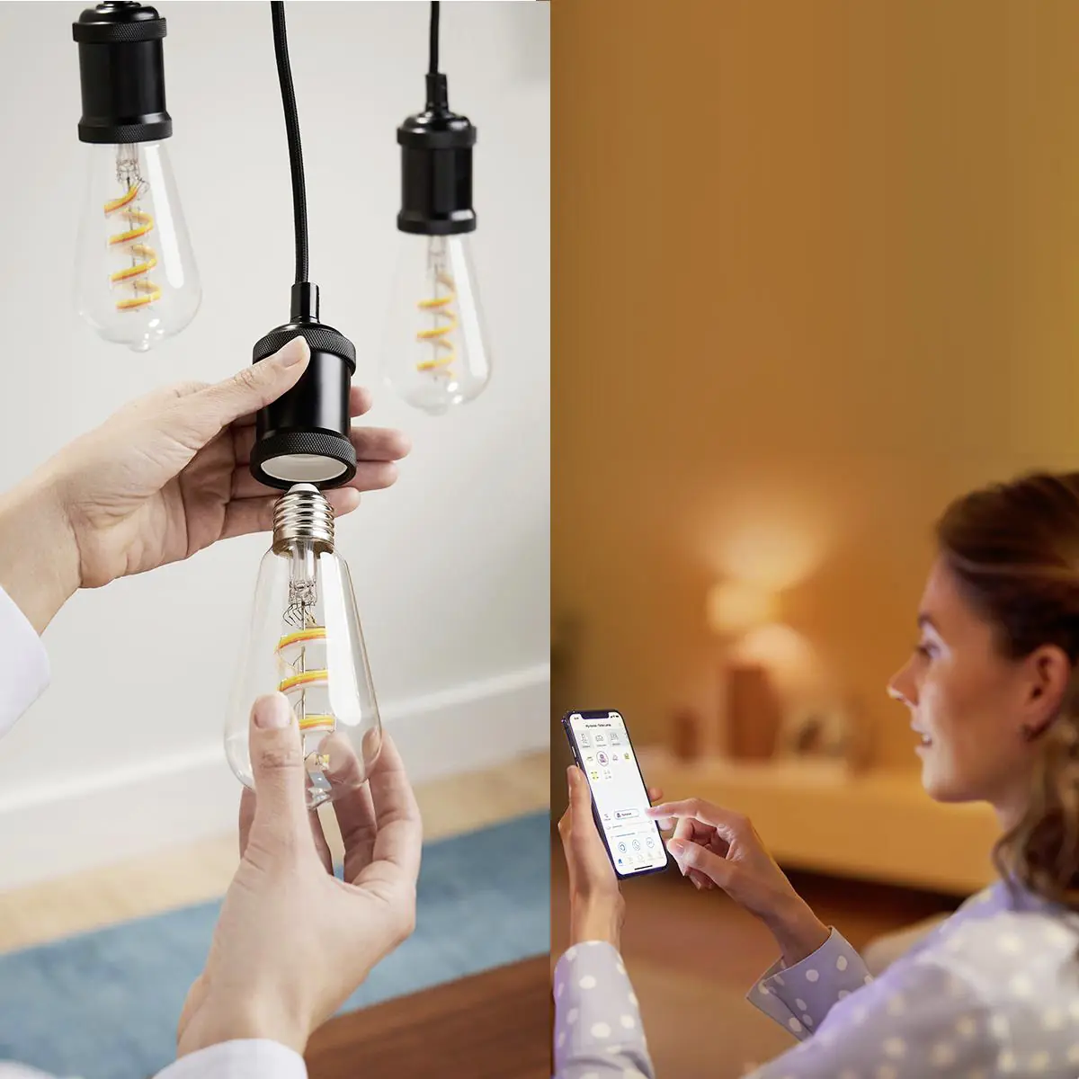 WIZ LED-Leuchtmittel Edison ST64 E27 6,3W RGB warmweiß bis kaltweiß smart