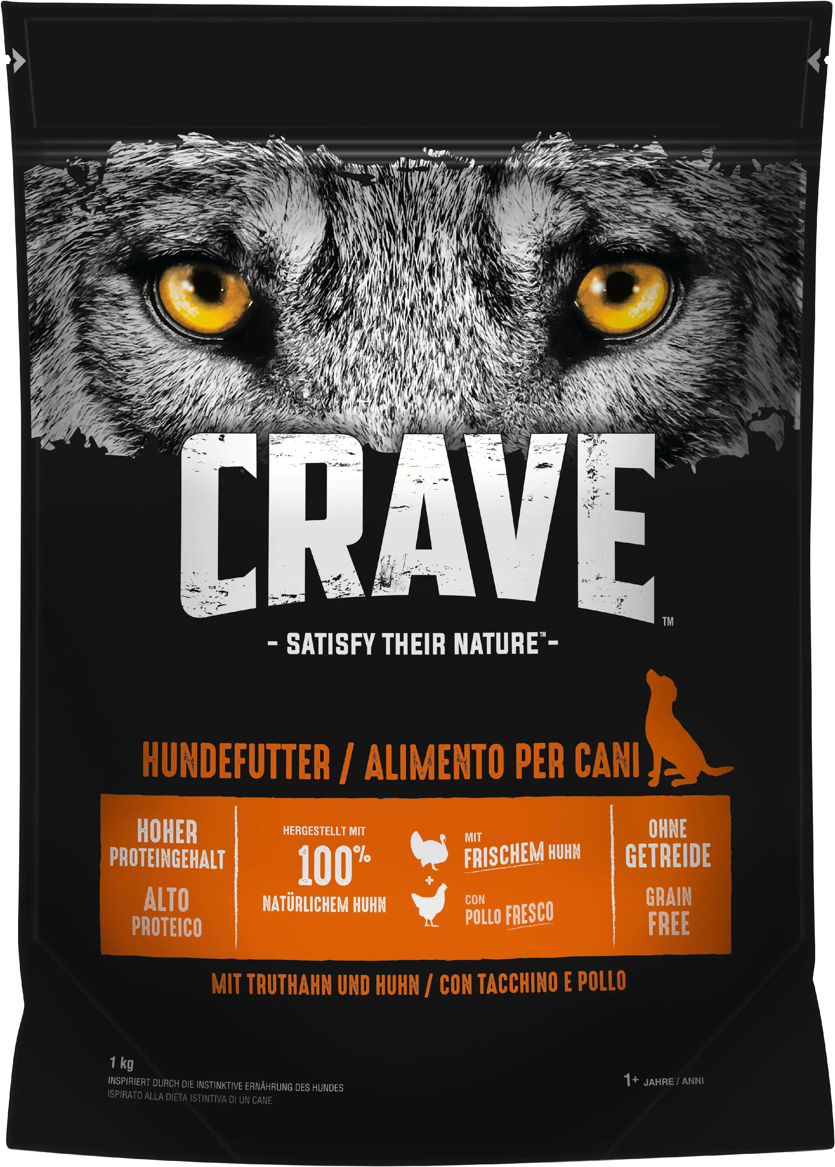 Crave Adult mit Truthahn und Huhn Hundefutter 1 kg