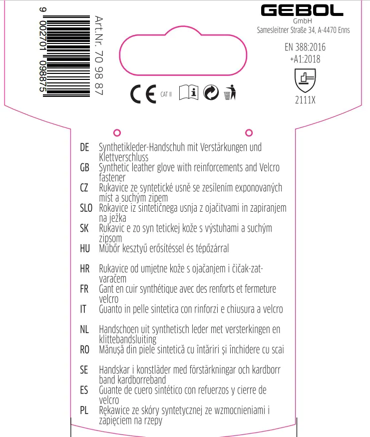 Gebol Handschuh Master Allround  