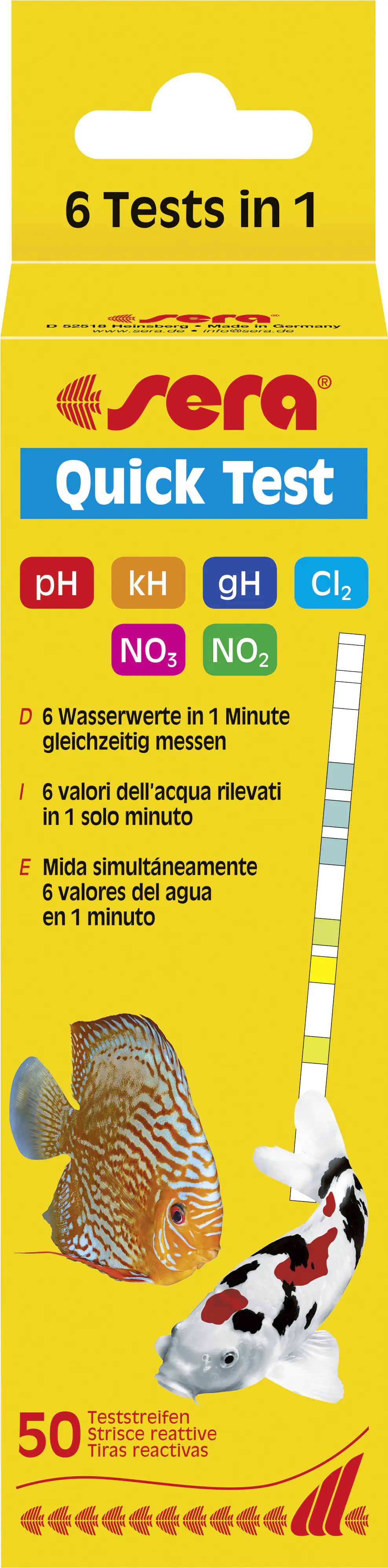 Sera Aquariumwassertester Quick Test 50 Stück Sera Aquariumwassertester Quick Test 50 Stück