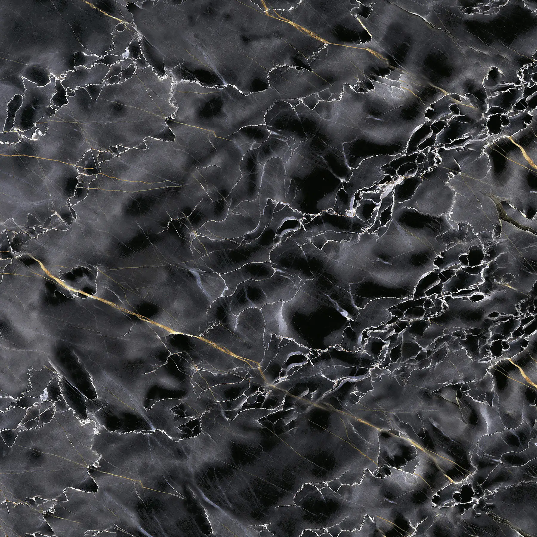 Bodenfliese Feinsteinzeug Dark Wave 60 x 60 cm schwarz