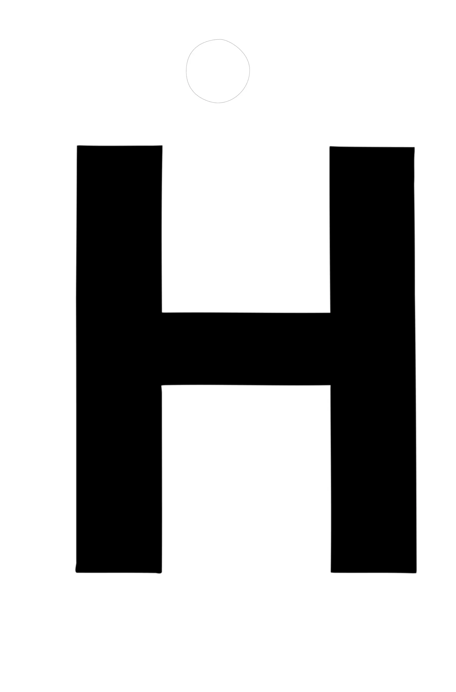 Conmetall Aufkleber Buchstabe H PVC 3,5 x 3,5 cm schwarz