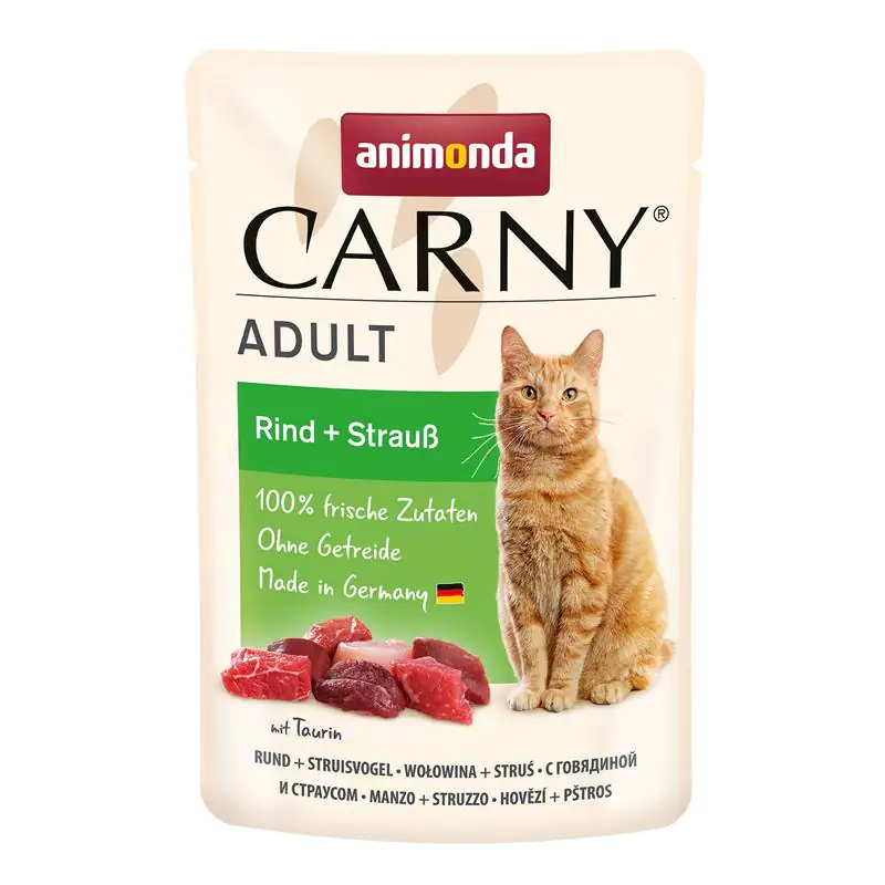 4017721830805 Animonda Carny Adult Rind + Strauß 85 g