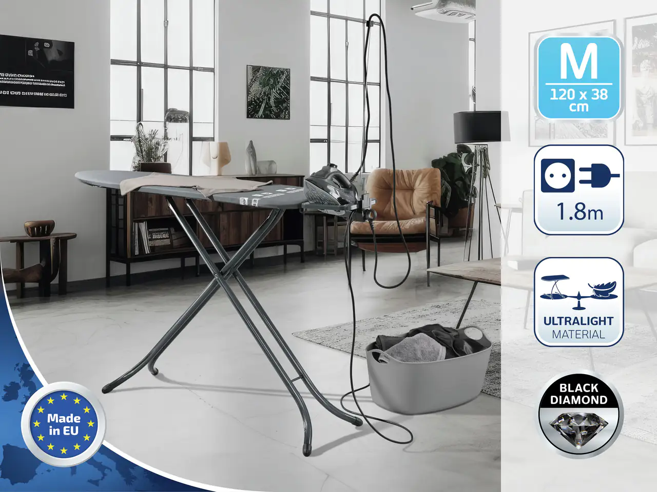 Leifheit Bügeltisch Air Board M Black Plus  Leifheit Bügeltisch Air Board M Black Plus