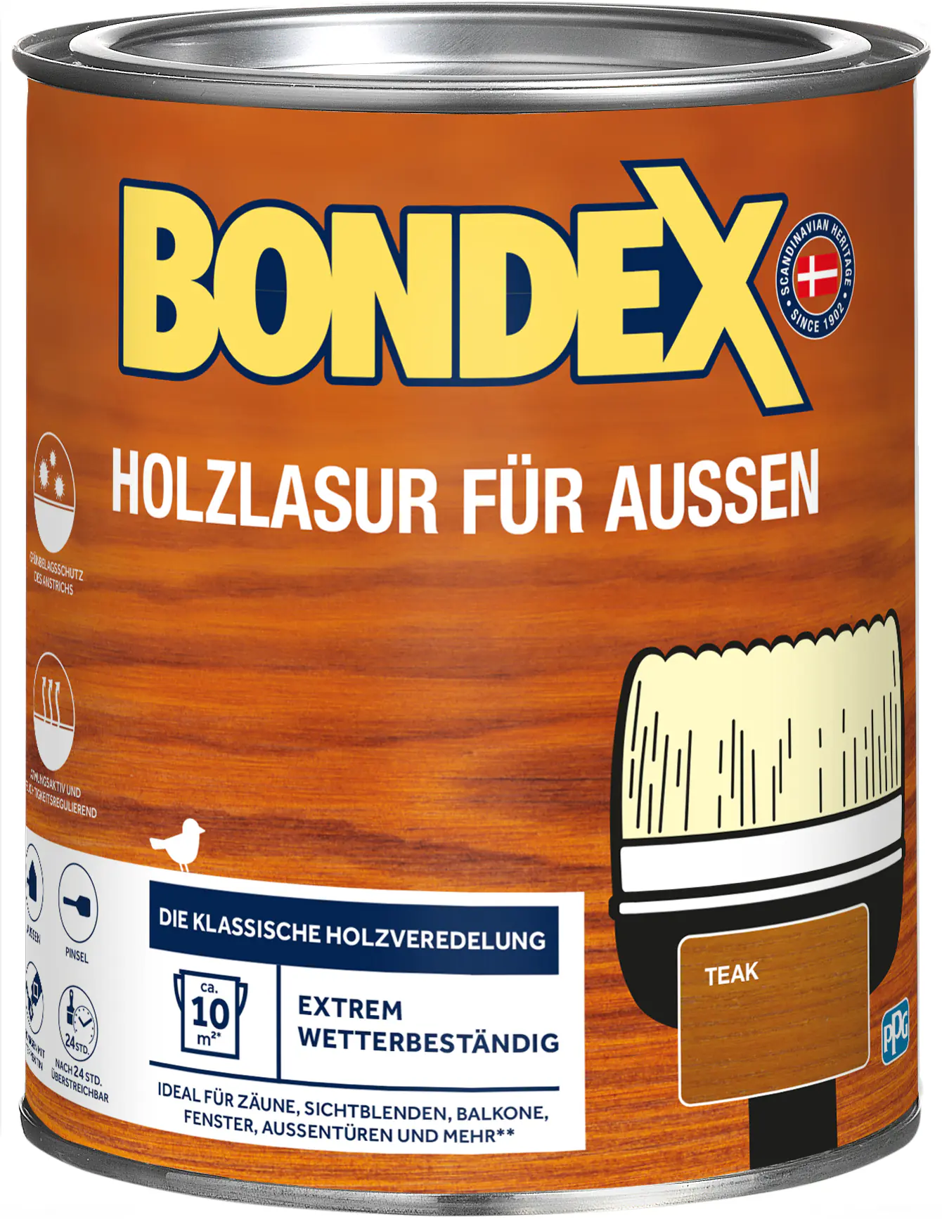 Bondex Holzlasur für Außen 750 ml teak