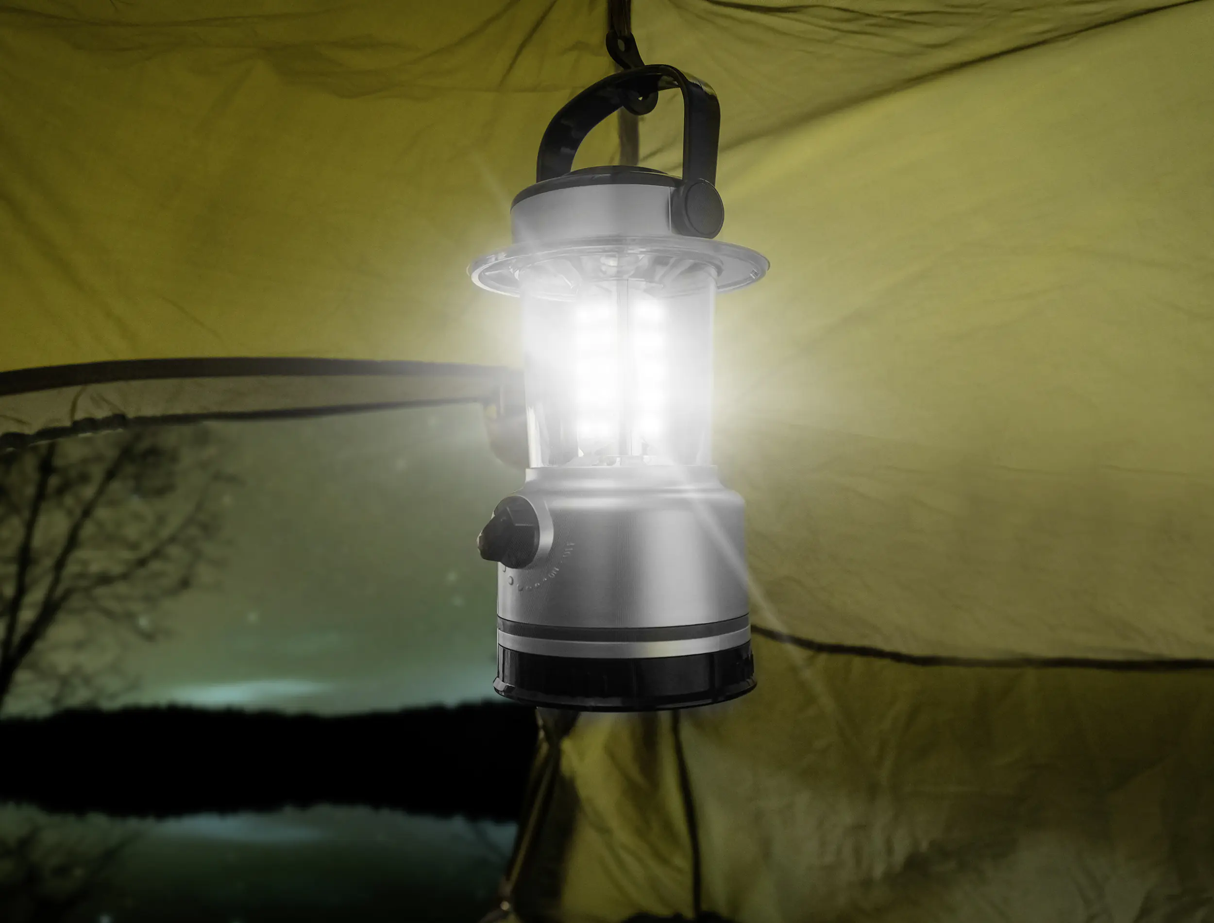 Calima LED Campinglaterne 13x13x21cm
