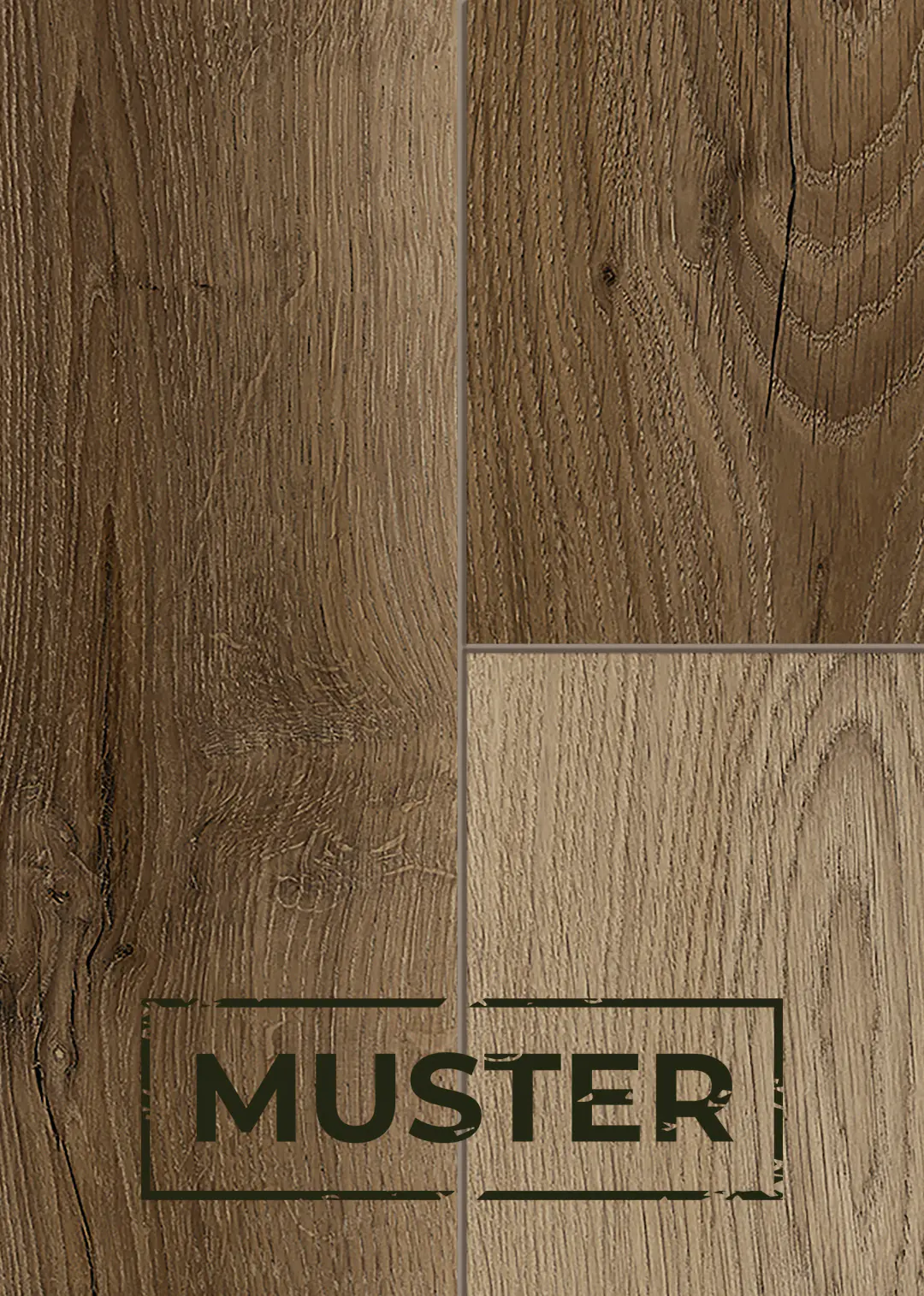 Classen Handmuster Laminat Megaloc Aquaprotect Eiche braun mix