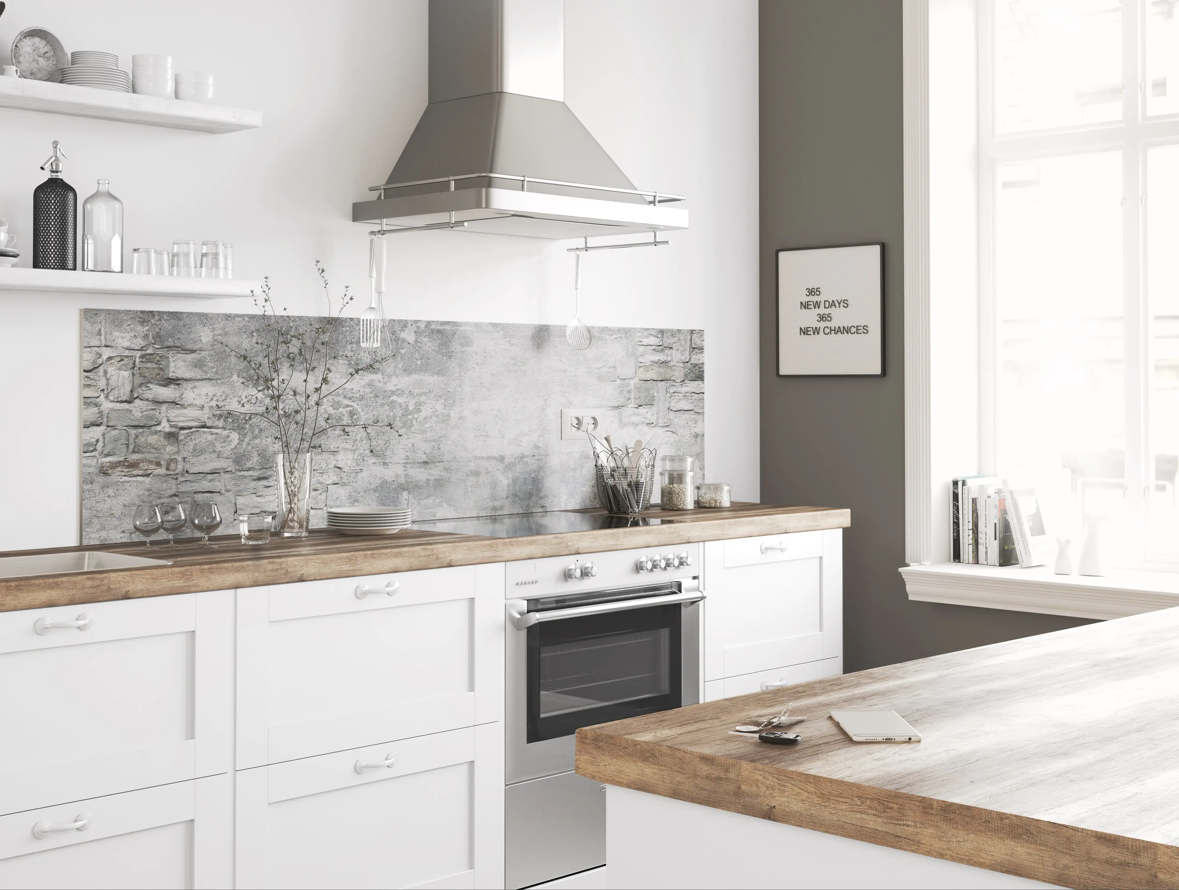 Küchenrückwand WandArt Easy vintage bricks 200 x 58,5 cm