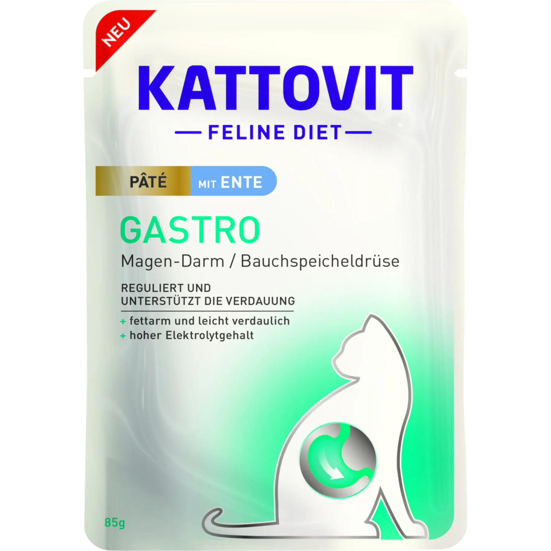 Kattovit Gastro Paté Katzennassfutter Adult 85 g Ente