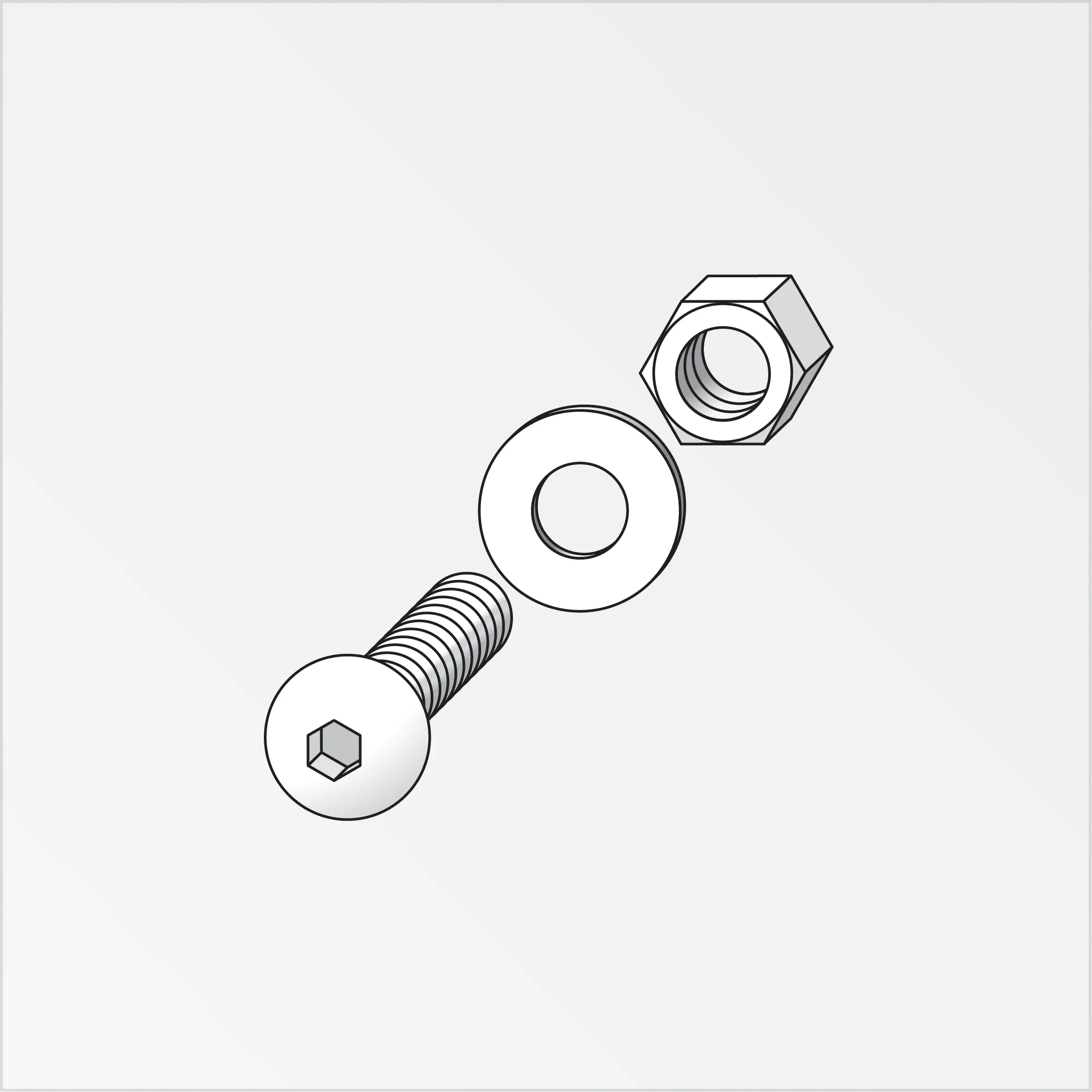 alfer Linsenkopfschrauben-Set M5 Stahl verzinkt