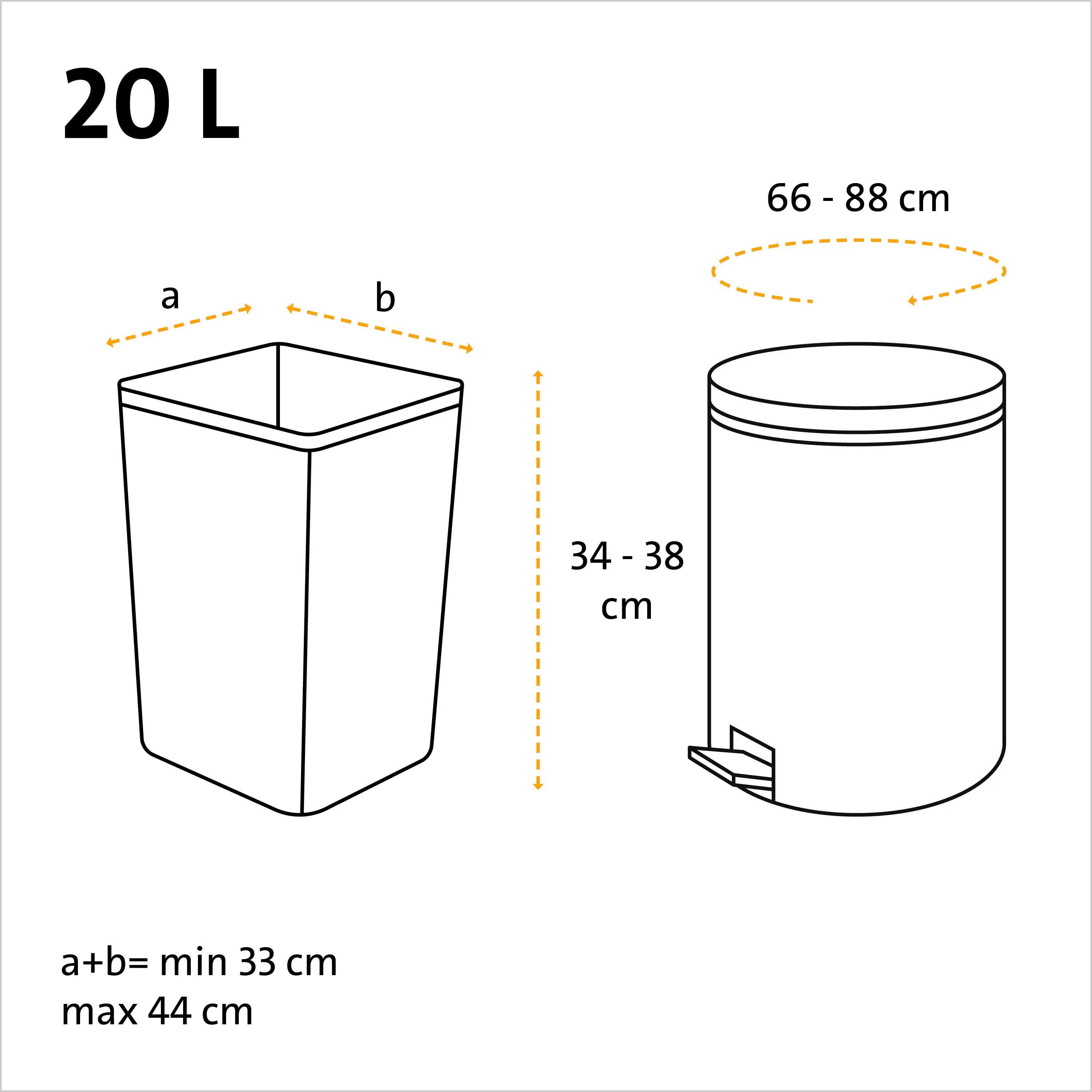 Swirl Müllbeutel 20 L mit Zugband 15 Stück