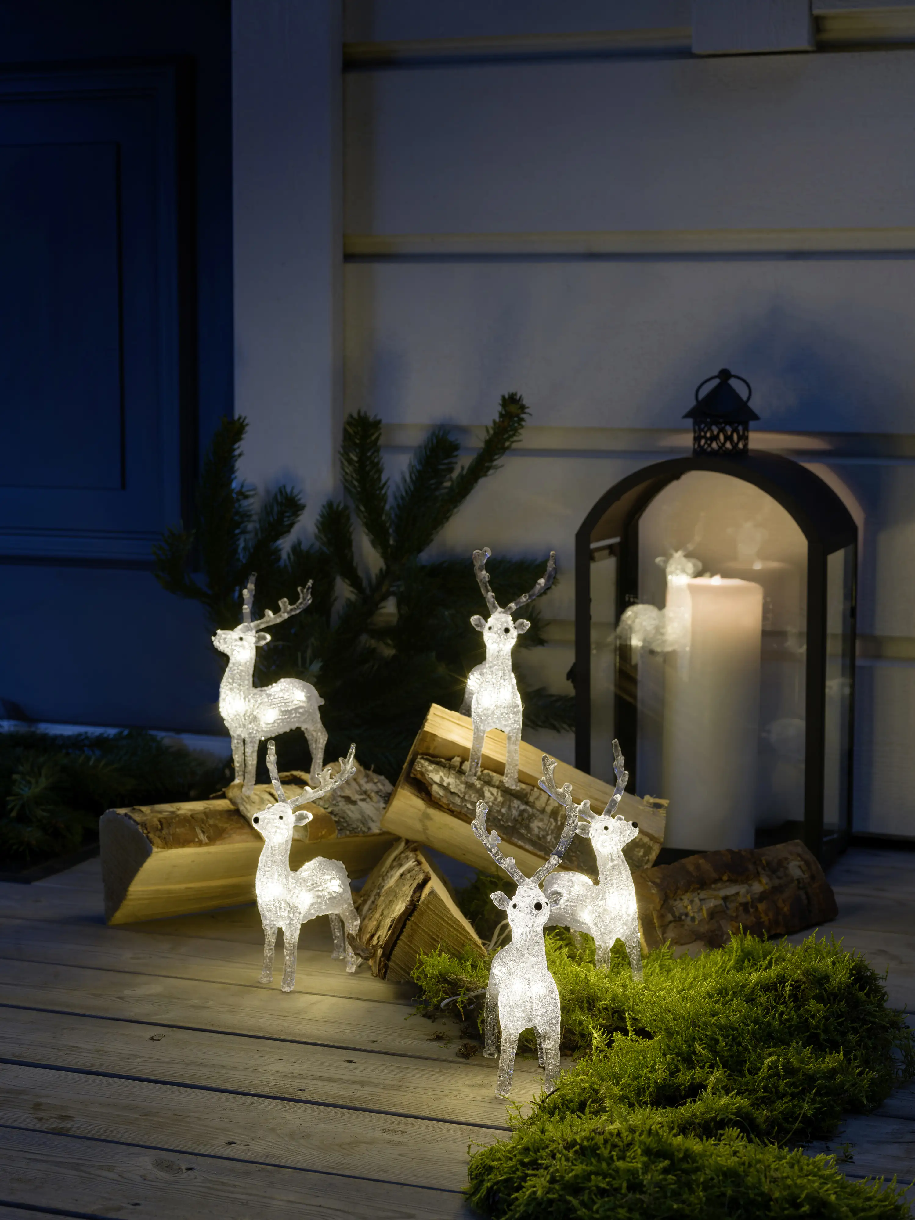 7318302881030_2941304 Konstsmide Lichterkette LED Acryl Rentier 5 er Set