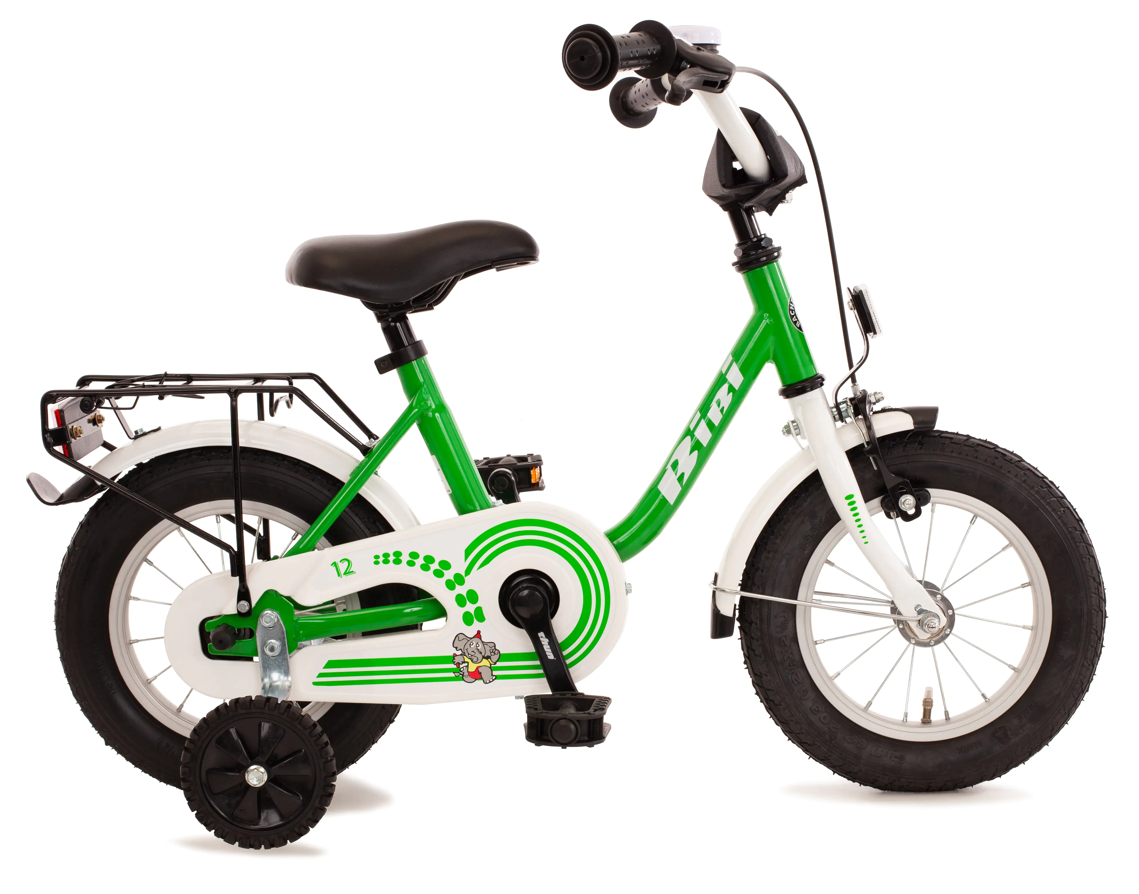 Bachtenkirch Kinderfahrrad Bibi 12,5 Zoll grün weiß