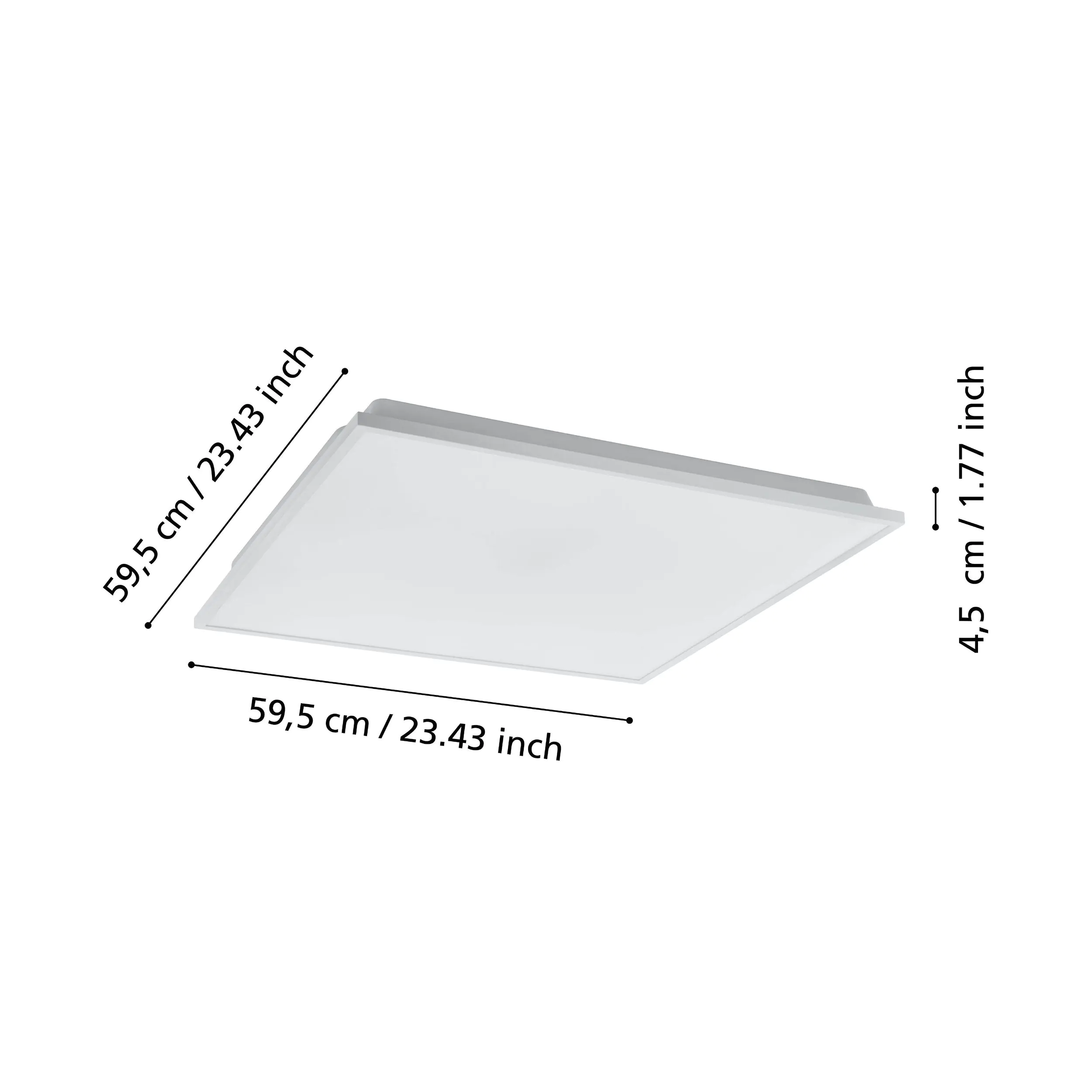 Eglo Connect LED Deckenleuchte Herrora-Z weiß 59,5 x 59,5 cm dimmbar Eglo Connect LED Deckenleuchte Herrora-Z weiß 59,5 x 59,5 cm dimmbar